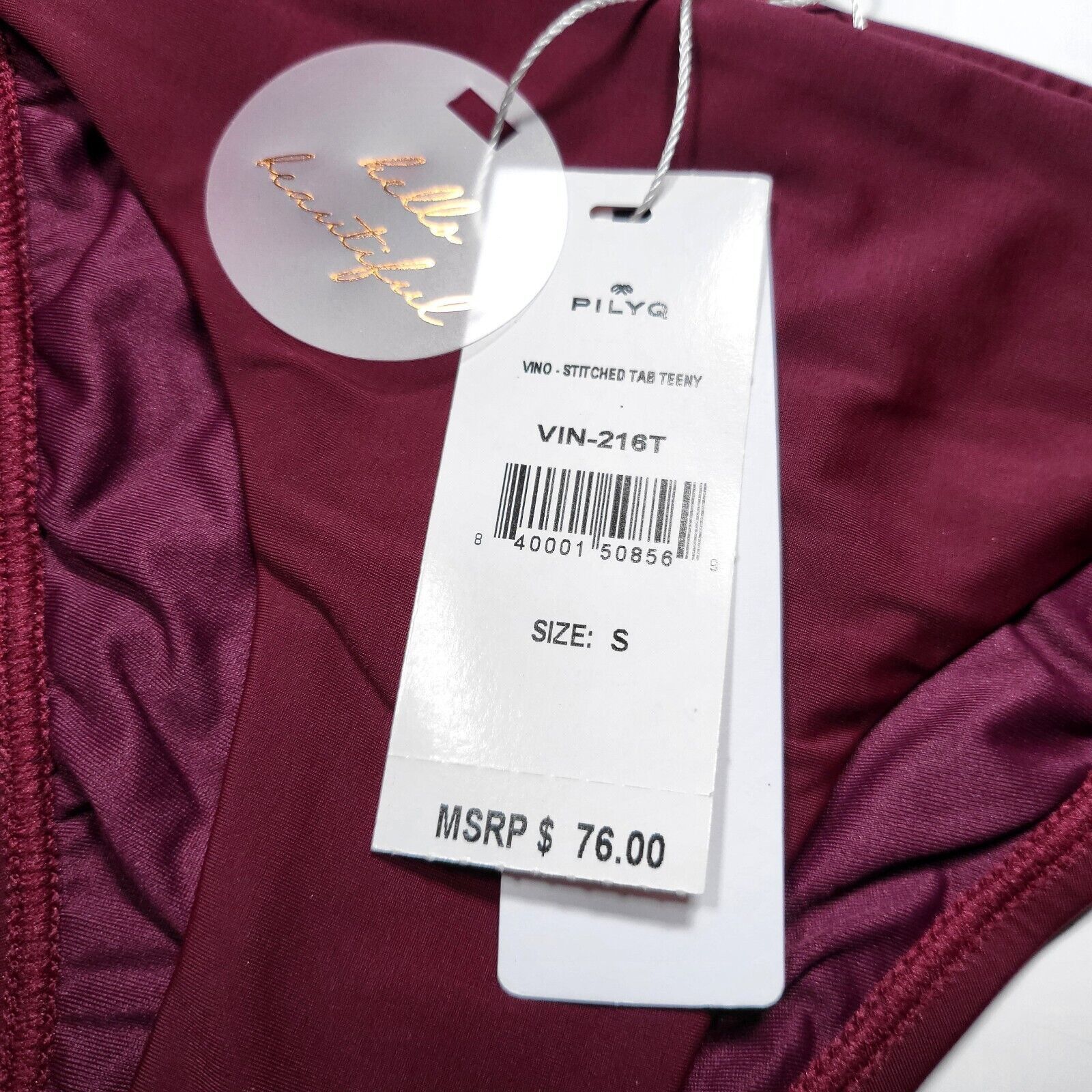Other NWT PQ SWIM Stitched Tab Bikini Bottom Vino PILYQ Size S Size ONE SIZE - 6 Thumbnail
