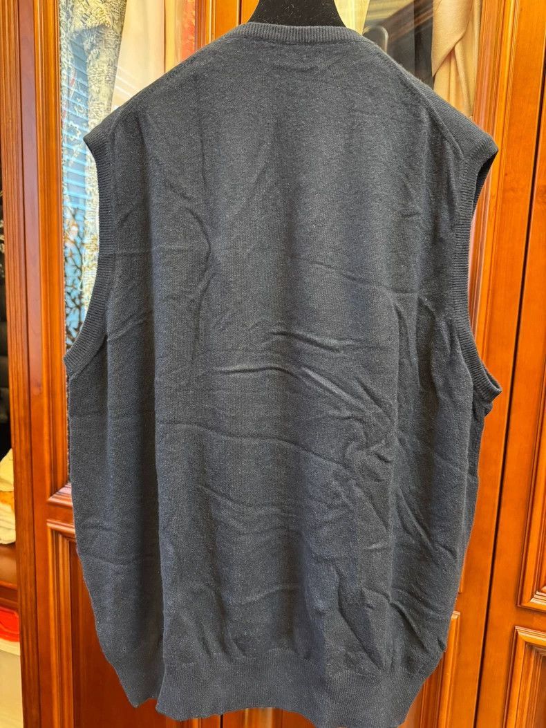 Loro Piana Loro Piana Black Cashmere V-Neck Vest- Size US XL / EU 56 / 4 - 2 Thumbnail