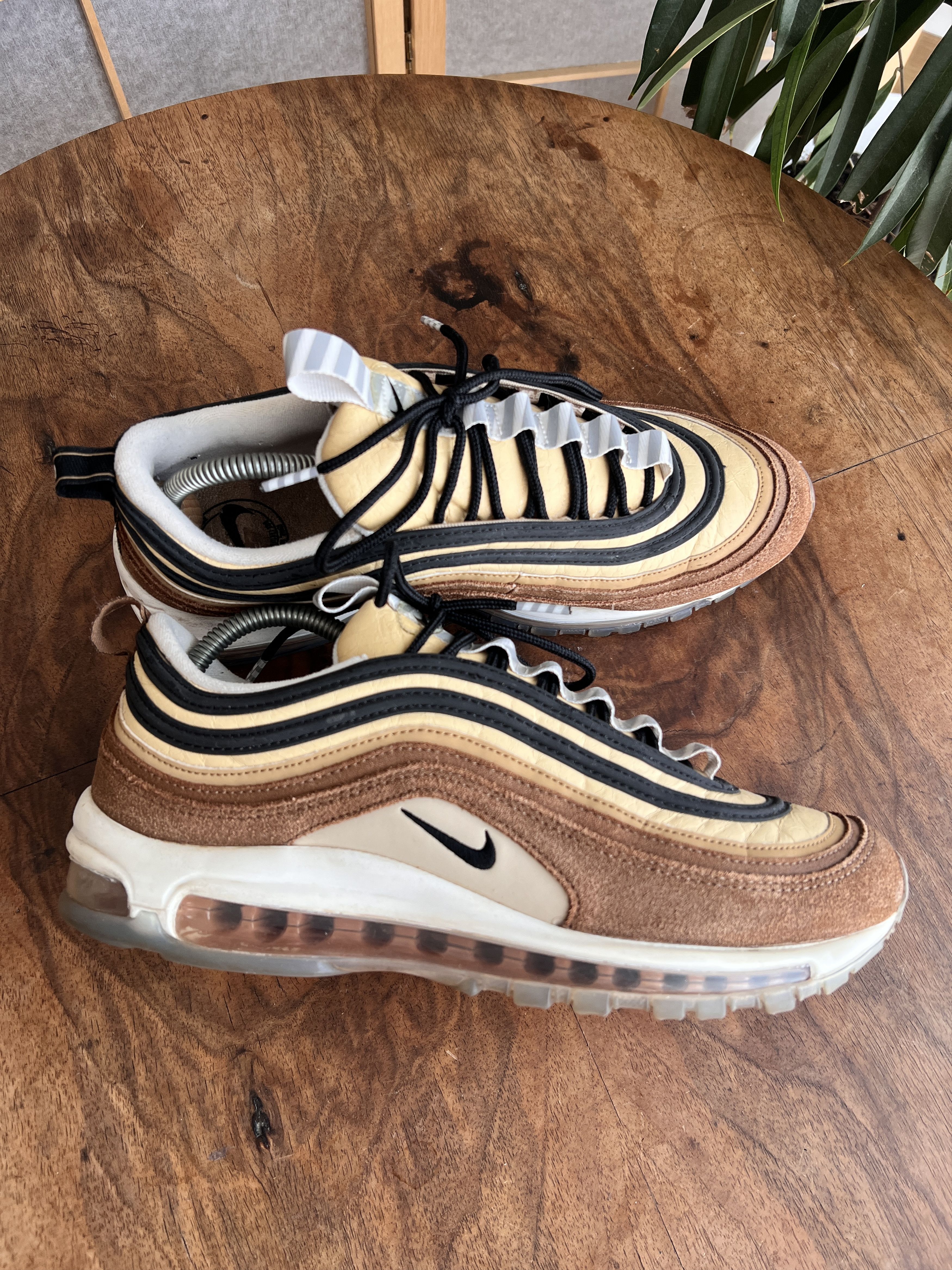 Nike Crazy! Nike Air Max 97 Barcode sneakers Elemental Gold shoes Size US 10.5 / EU 43-44 - 7 Thumbnail