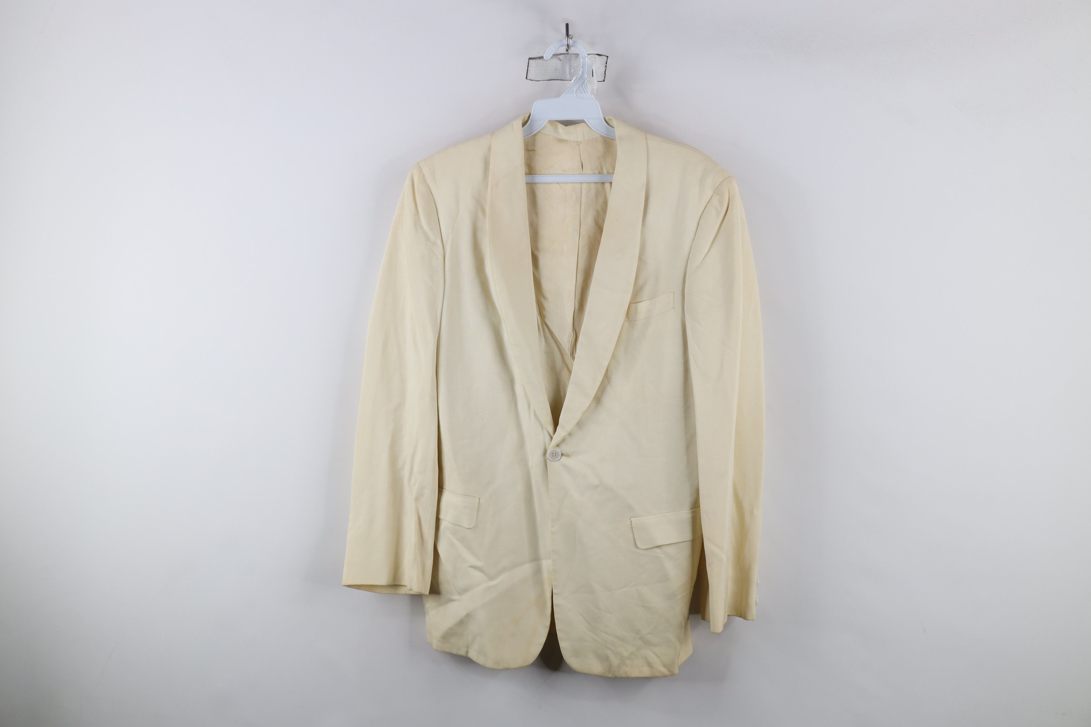 Vintage Vintage 50s Rockabilly Rayon One Button Suit Coat USA Size US L / EU 52-54 / 3 - 1 Thumbnail