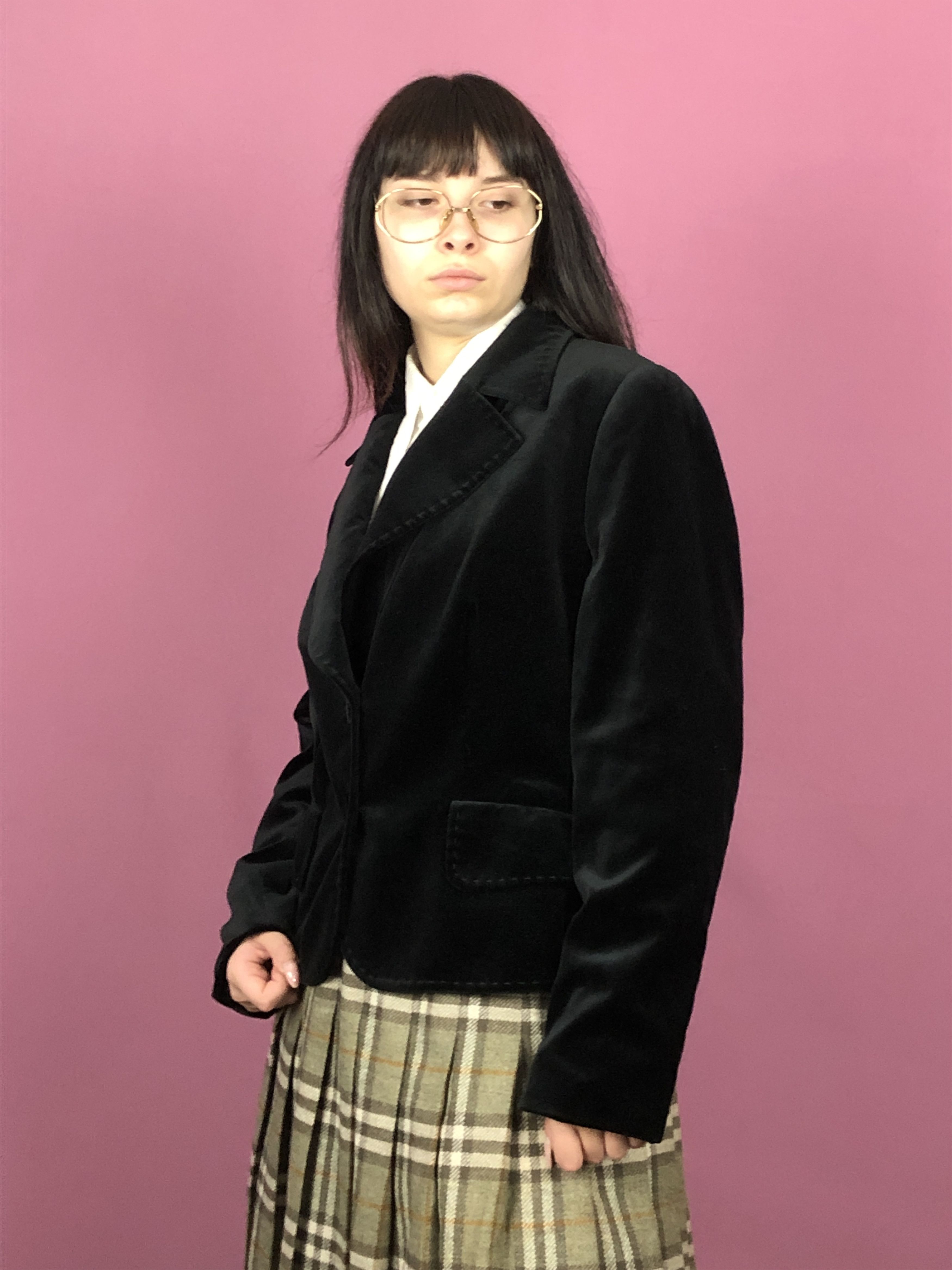 Escada × Vintage Escada Vintage Women's Velour Blazer - L Size L / US 10 / IT 46 - 2 Thumbnail