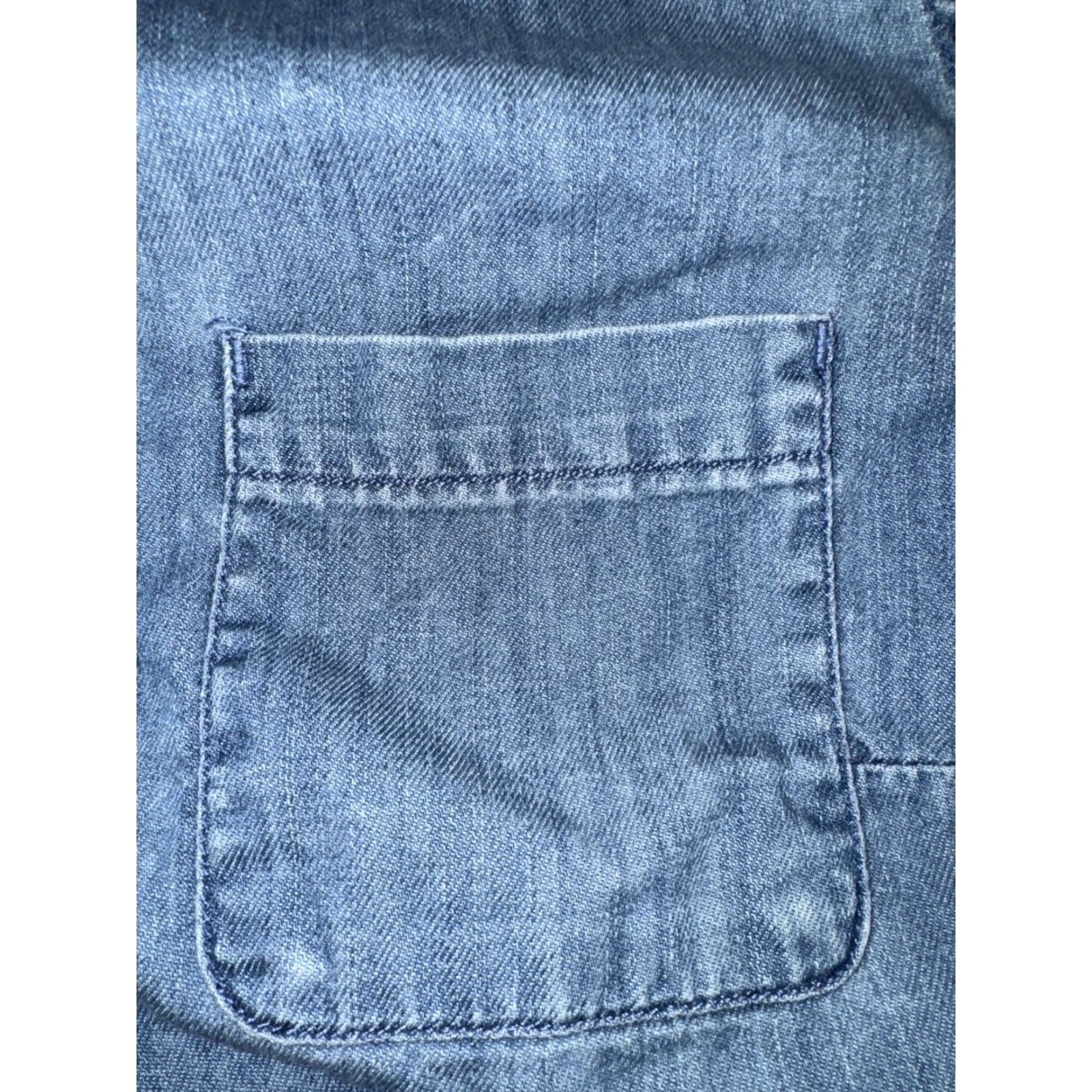 J.Crew VINTAGE J.Crew Shirt Dress Denim Blue XS 18x34 Short Sleeve Pockets Collared Midi Dress Womens/Girls Size XS / US 0-2 / IT 36-38 - 3 Thumbnail