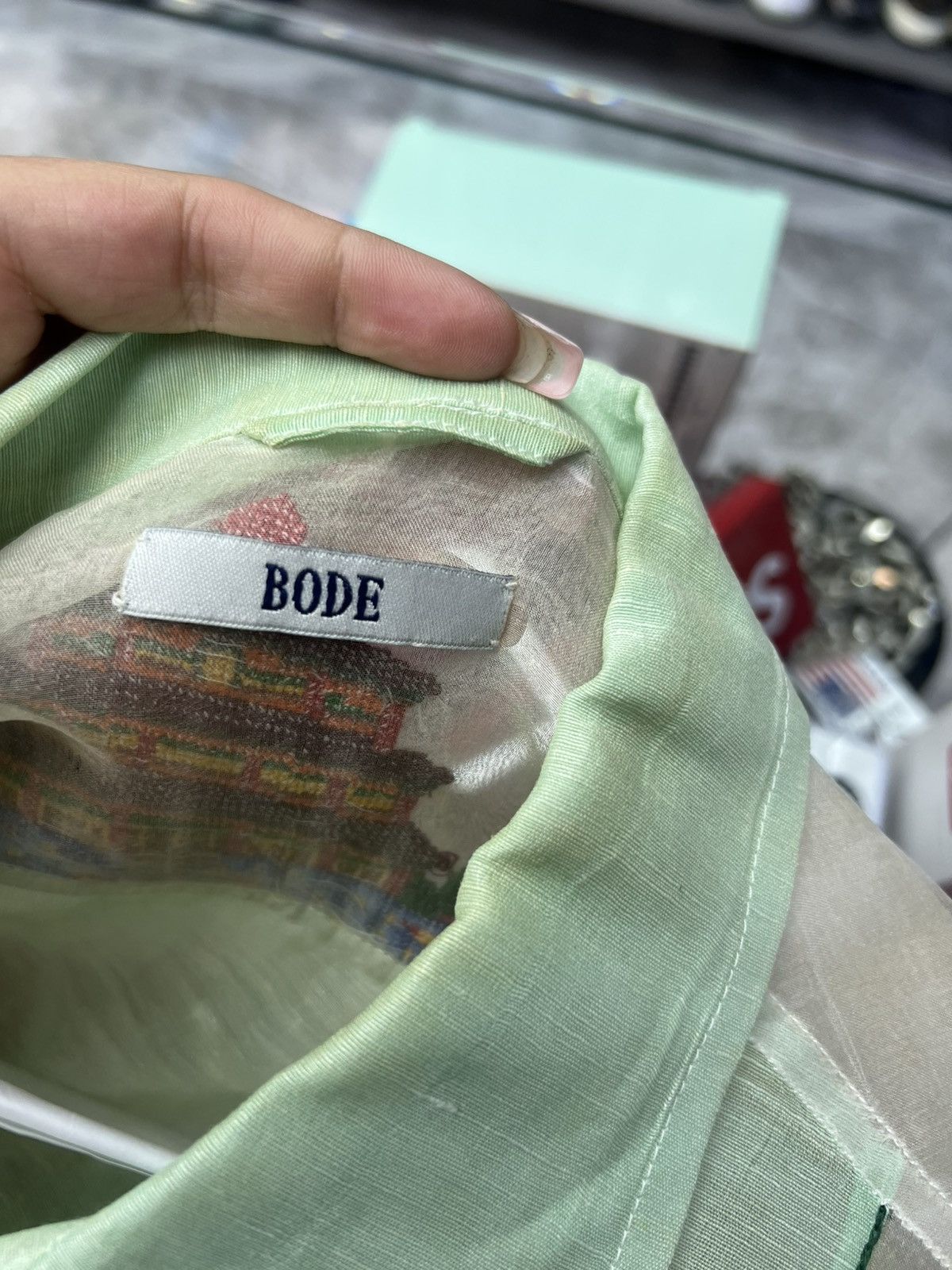 Bode Bobe Sheer Pagoda Scene Shirt Size US XL / EU 56 / 4 - 11 Thumbnail