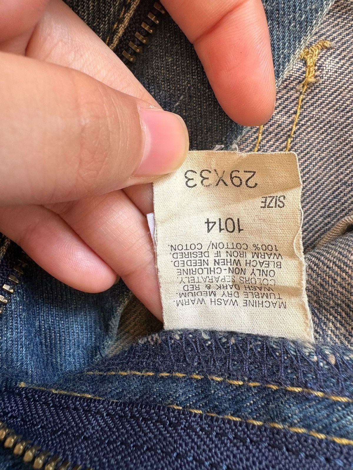 Japanese Brand × Lee Vintage Lee Rusty Mud Wash Distressed Loose Baggy Jeans Size US 29 - 10 Thumbnail