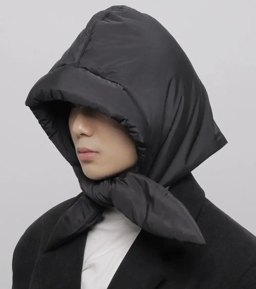 Japanese Brand Avant garde puffer self-tie trapper hat aviator beanie cap Size ONE SIZE - 1 Thumbnail