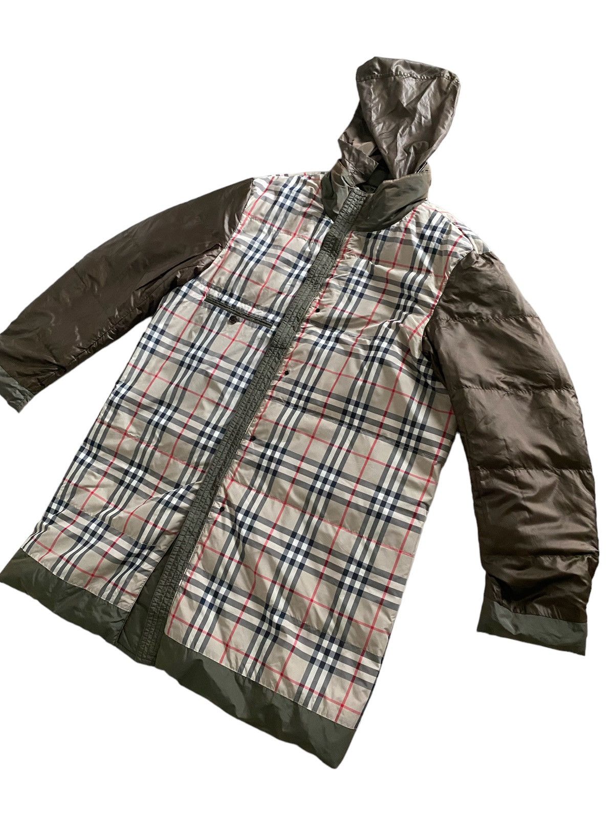 Burberry × Vintage Rare Burberry London Nylon Jacket Hoodie Check nice design Size US L / EU 52-54 / 3 - 11 Thumbnail
