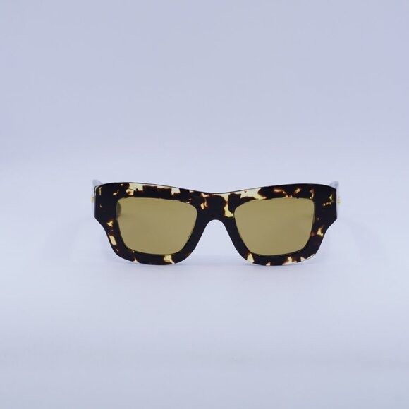 Bottega Veneta Bottega Veneta BV1357S 003 Sunglasses Havana Square Frame Size ONE SIZE - 3 Thumbnail