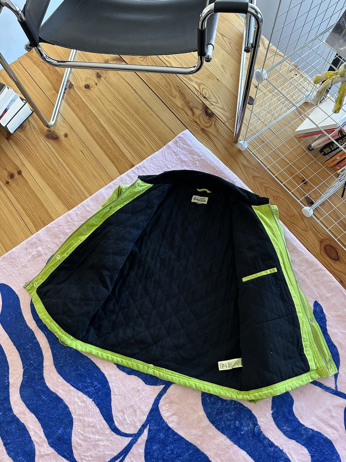Stussy Stussy Washed Canvas Shop Jacket Lime Size US M / EU 48-50 / 2 - 5 Thumbnail