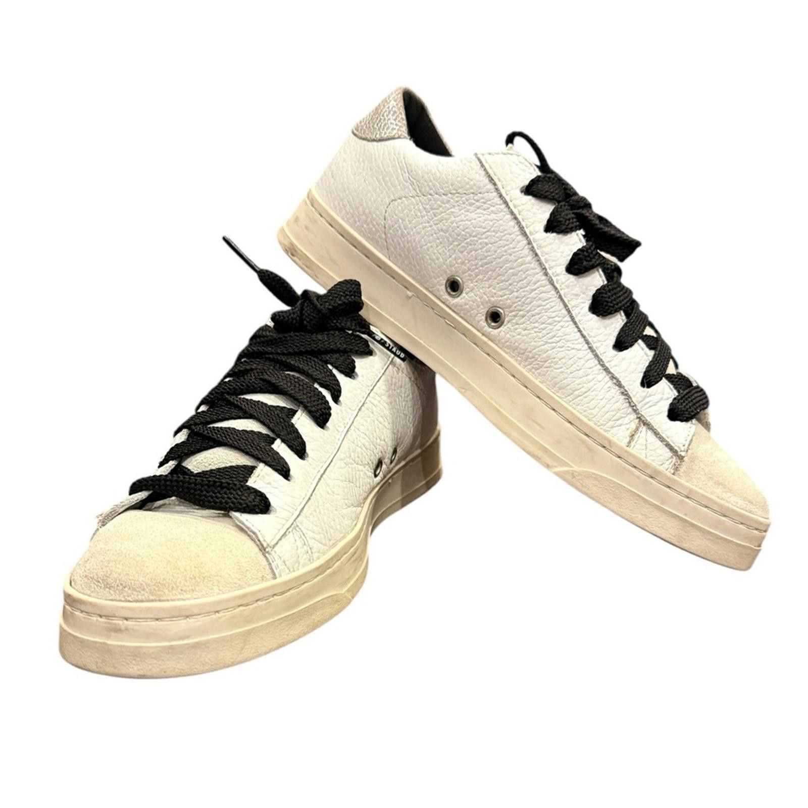 P448 P448 White Leather and Suede John Sneakers Sz 6.5 Size US 6.5 / IT 36.5 - 1 Thumbnail