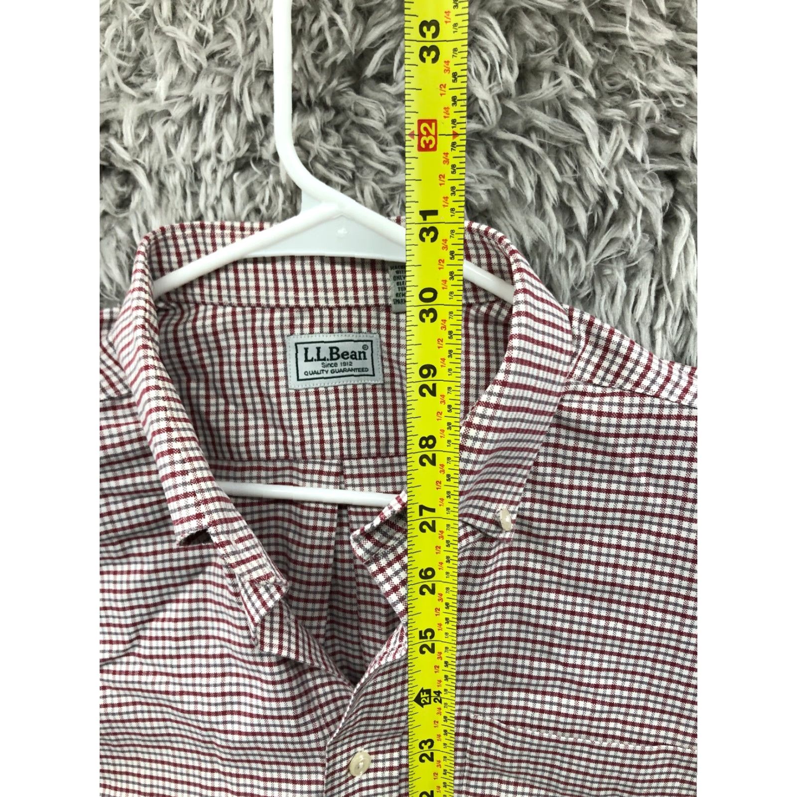 Vintage L.L. Bean Shirt Mens Red Plaid Long Sleeve Button-Down Collar Size 16 32 Regular Shirt Vintage? No Size US L / EU 52-54 / 3 - 5 Thumbnail