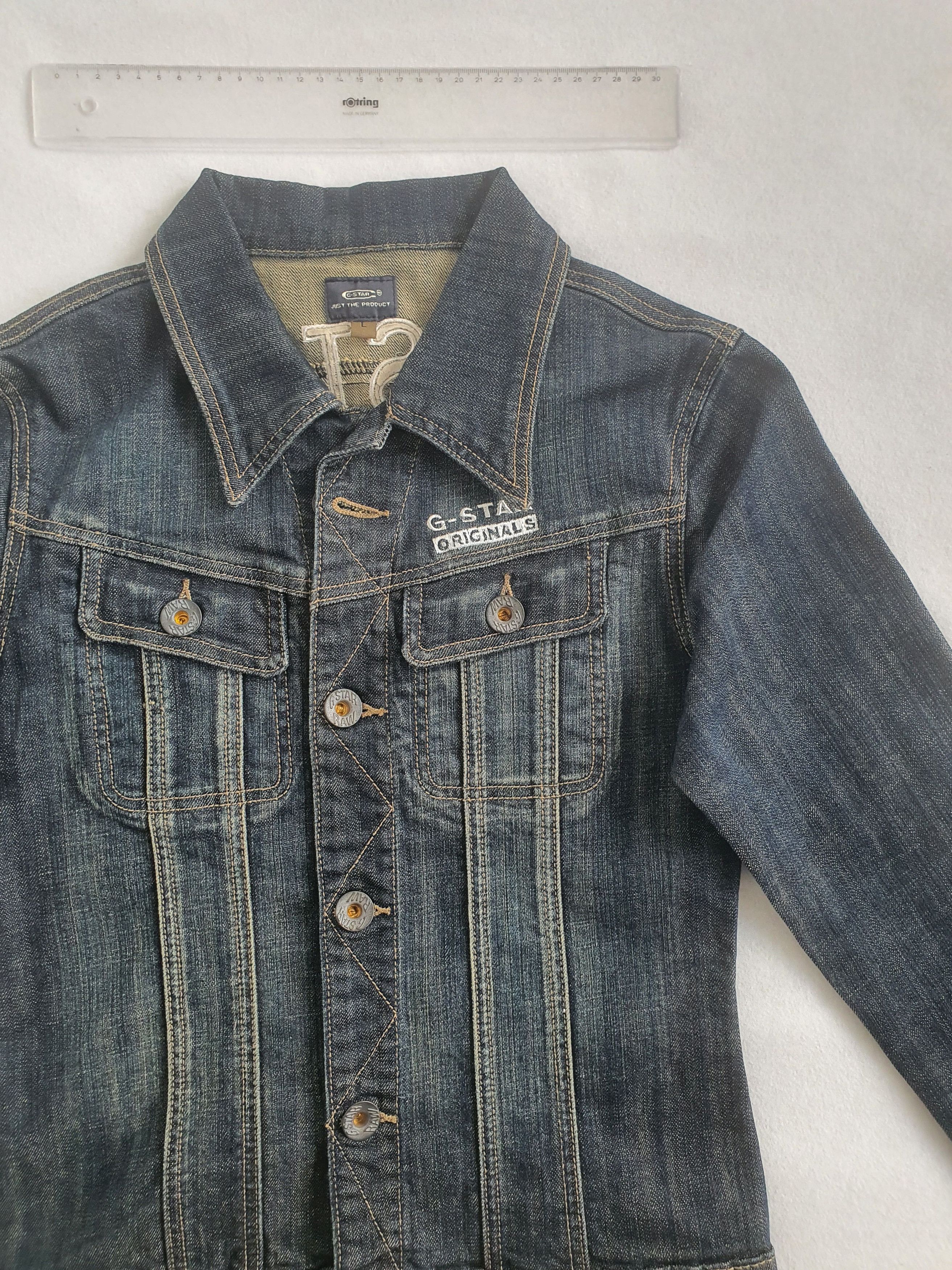 G-Star RAW ORIGINALS Vintage Slim Trucker Embroidered Jacket - Sz L Size S / US 4 / IT 40 - 3 Thumbnail