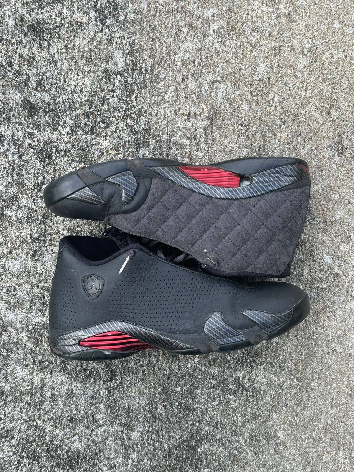 image of Jordan Brand 14 Ferrari (Black) Shoes, Men's (Size 12)