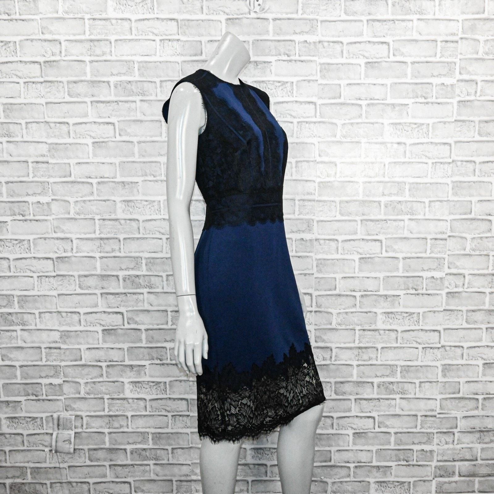 Tadashi Shoji TADASHI SHOJI Women's Lace-trimmed Milo Dress Scuba sheath Size M / US 6-8 / IT 42-44 - 4 Thumbnail