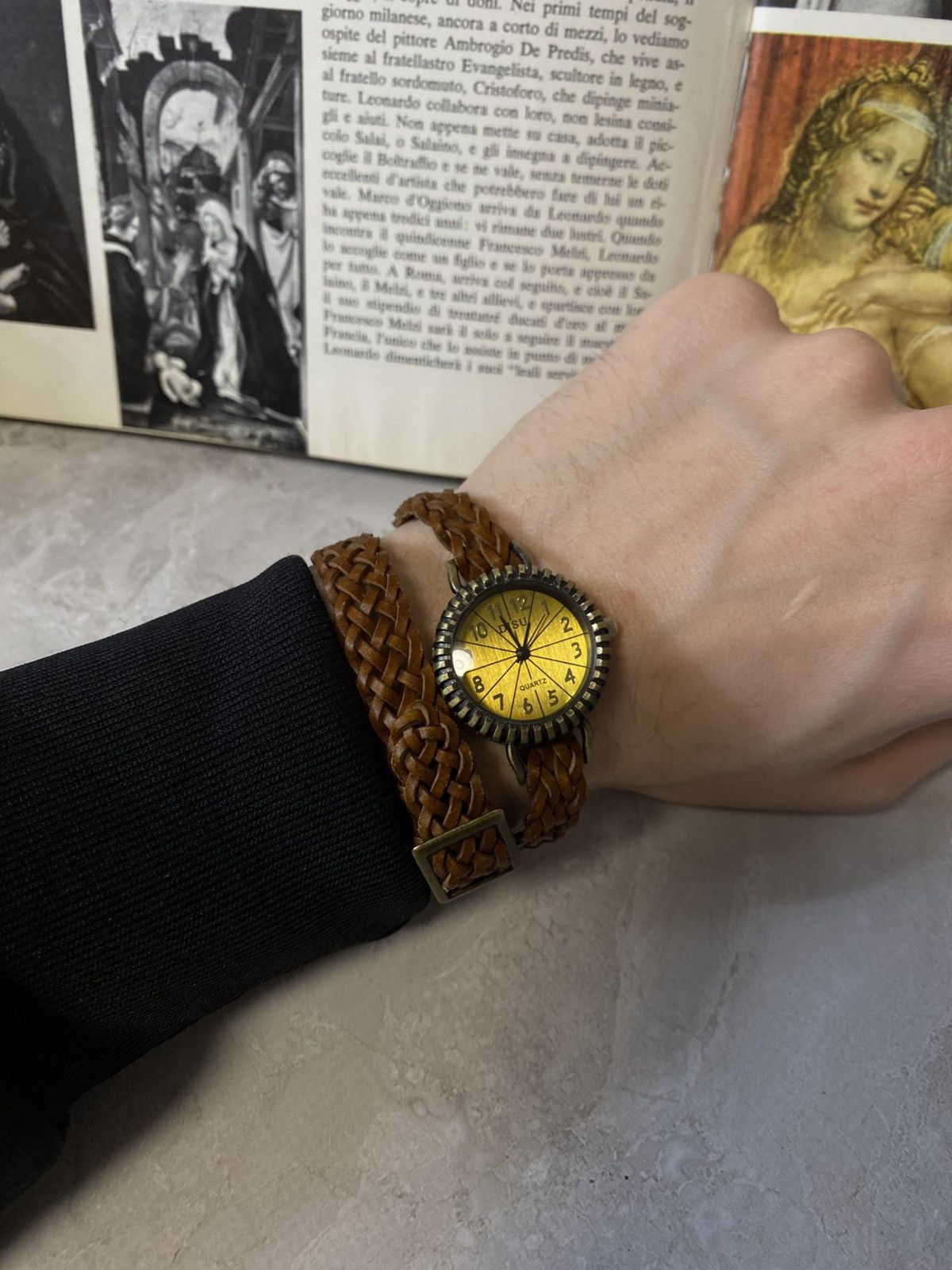 Japanese Brand Vintage DISU Steampunk Braided Leather Wrap Watch Size ONE SIZE - 1 Thumbnail