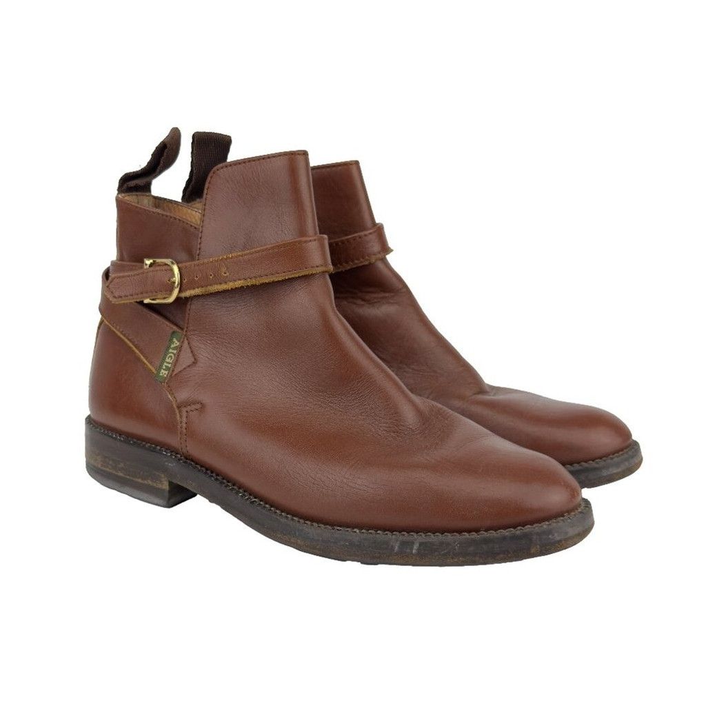 Aigle AIGLE Brown Ankle Boots Tan Luxury Chelsea French Booties 38 Size US 8 / IT 38 - 1 Thumbnail