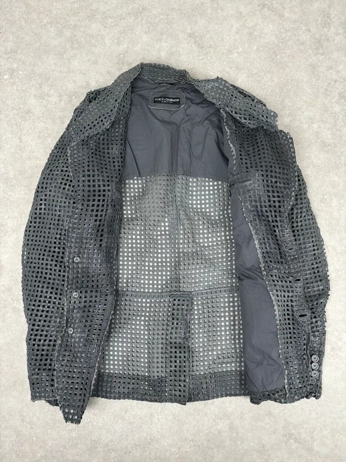Dolce & Gabbana SS2011 Dolce & Gabbana Perfored Leather Blazer Jacket Size 42R - 7 Thumbnail