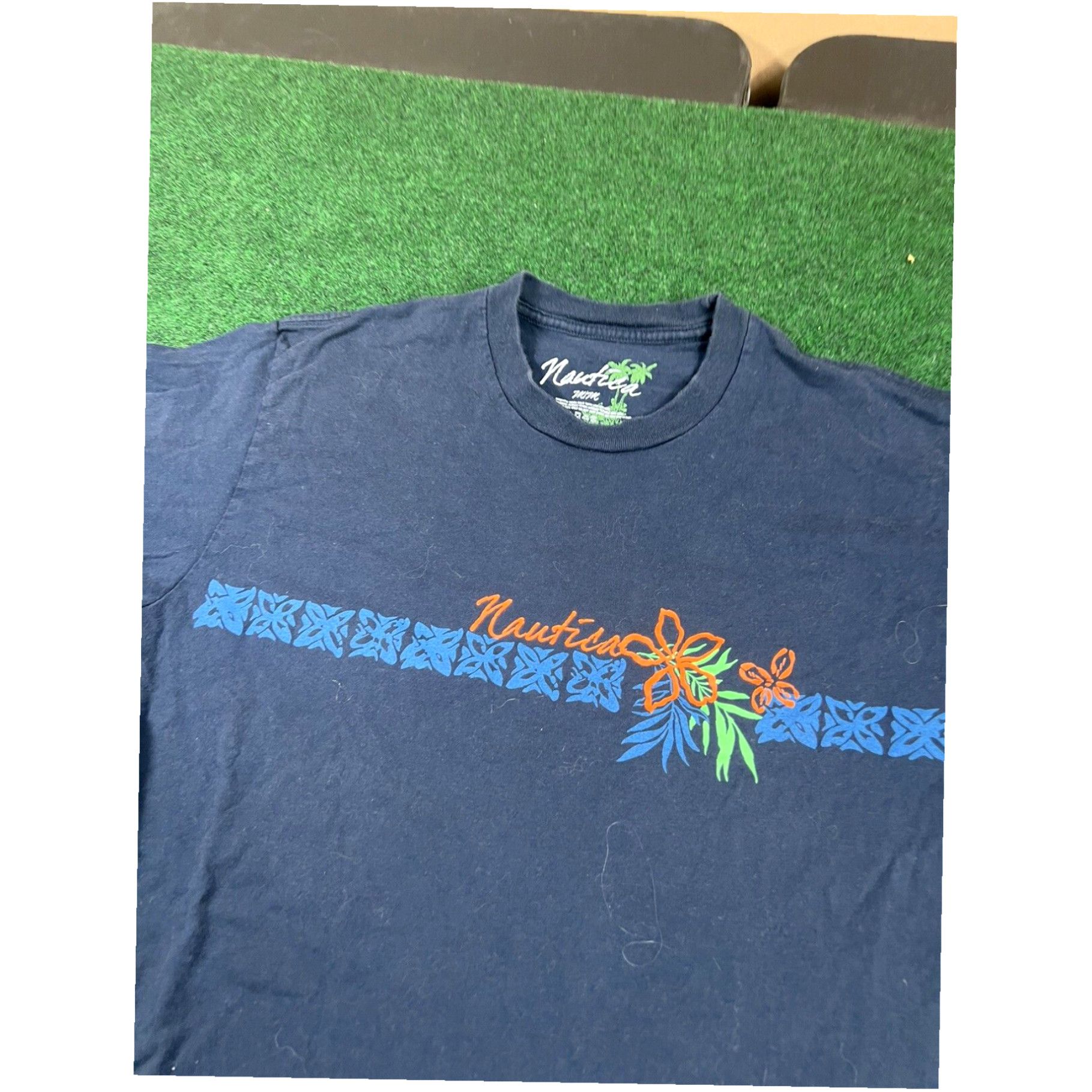 Nautica Nautica T-Shirt Men's Medium Crew Neck Cotton Blend Tee Graphic floral beach Size US M / EU 48-50 / 2 - 2 Thumbnail