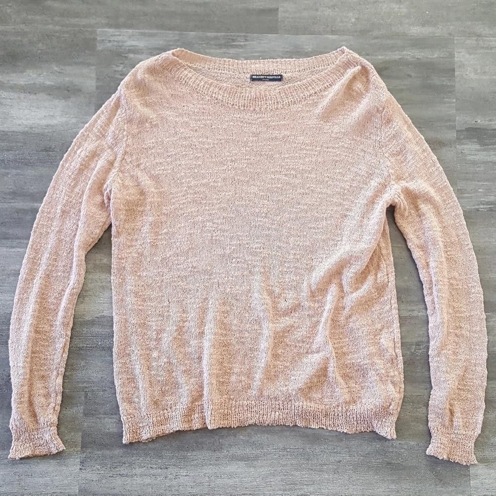Designer Nude Pink Melville Sweater Long Sleeve Size ONE SIZE - 1 Thumbnail