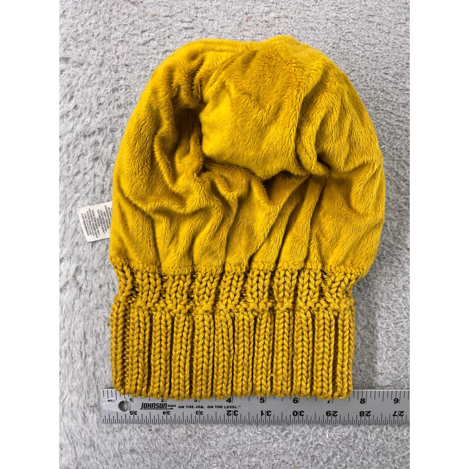 Vintage Time And Tru Beanie Womens Time And Tru Beanie Yellow Knit One Size Lined Adjustable Winter Toque Hat Womens Beanie Time And Tru Yellow Knit Beanie Size ONE SIZE - 4 Thumbnail