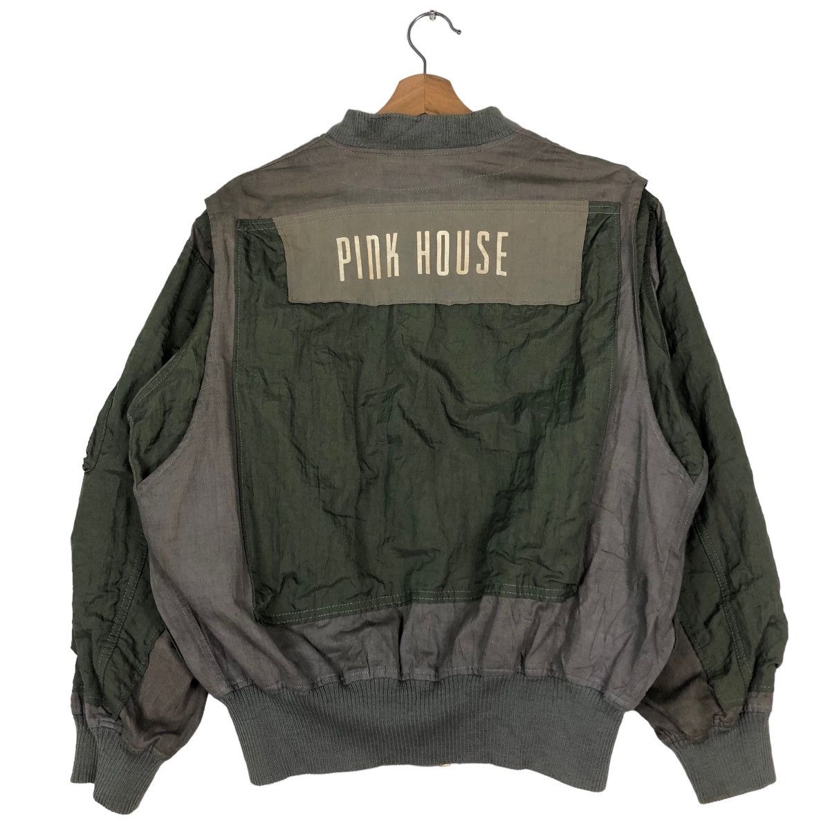 Issey Miyake 🔥Vintage 80’s Bomber Jacket Pink House Big Logo Japan Made Size US M / EU 48-50 / 2 - 8 Thumbnail