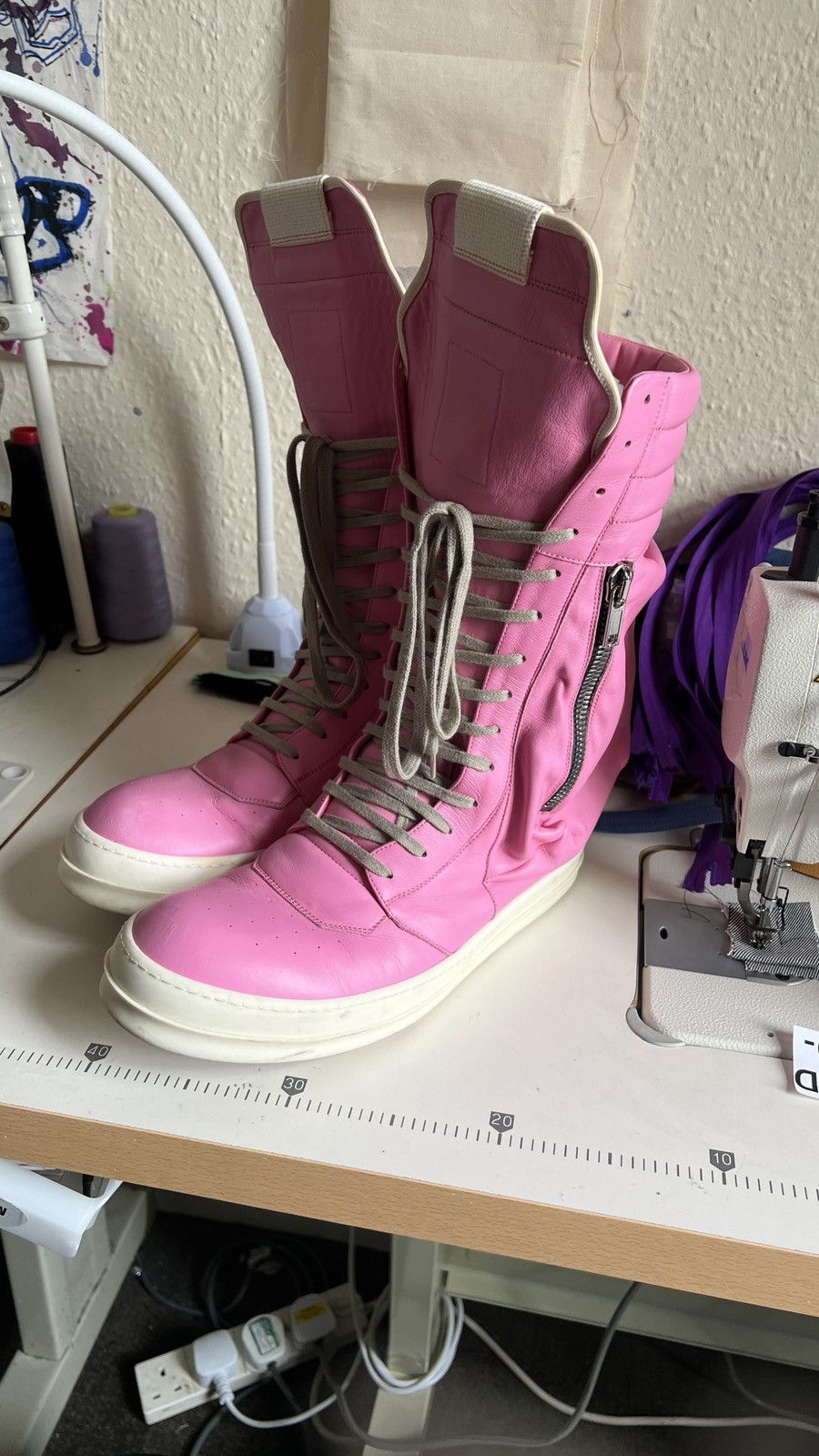 Rick Owens Rick owens Pink CargoBasket Size US 12 / EU 45 - 2 Thumbnail