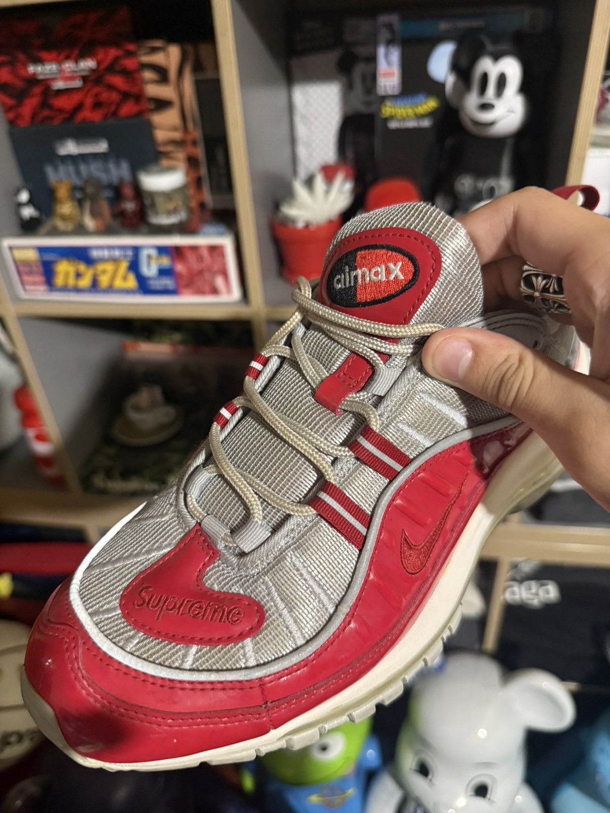 Nike × Supreme Nike x Supreme Air Max 98 Varsity Red Size US 10 / EU 43 - 4 Thumbnail