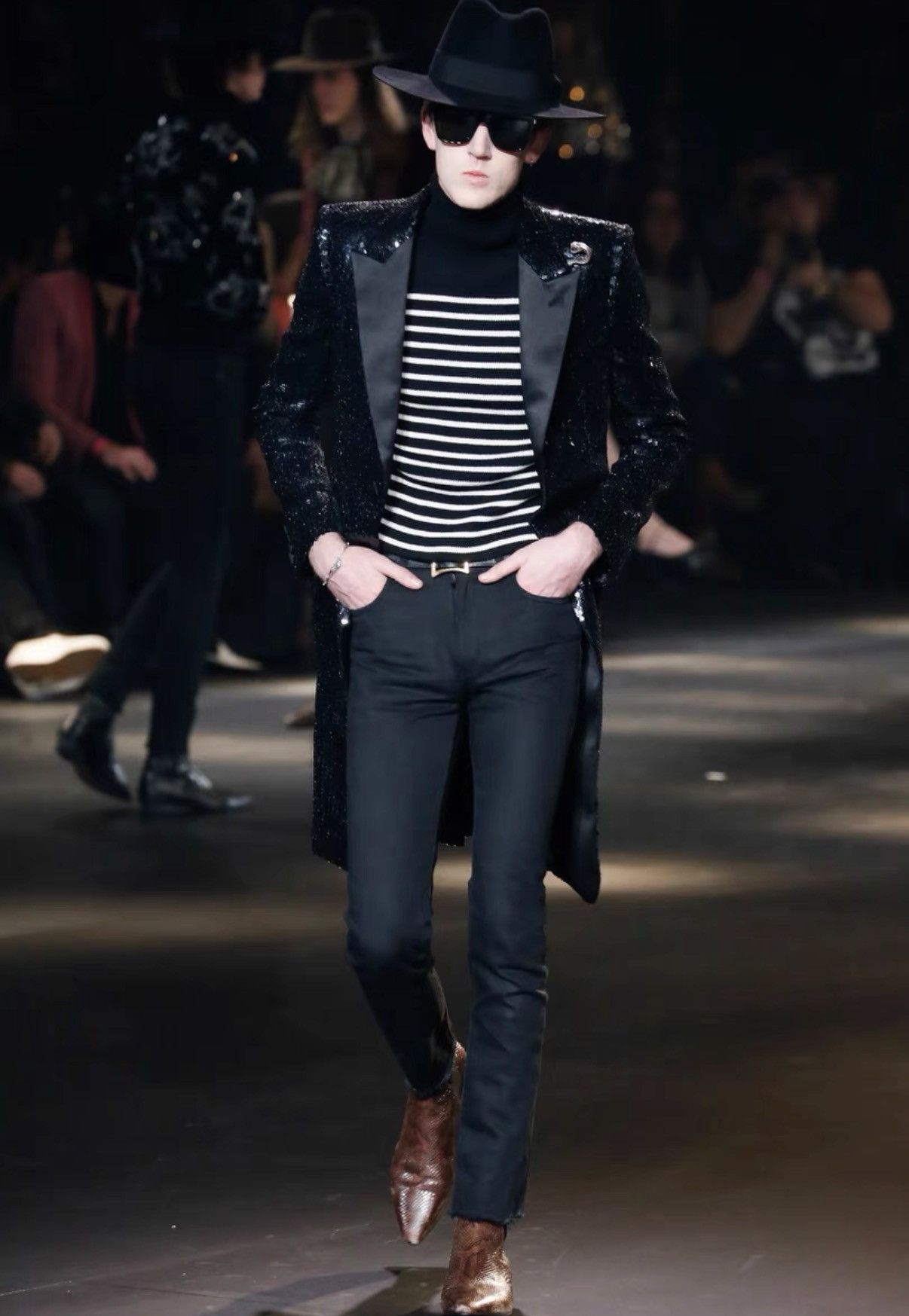 Saint Laurent Paris Saint Laurent 16FW Runway Distressed Frayed Hem Denim Jeans Size US 29 - 8 Thumbnail