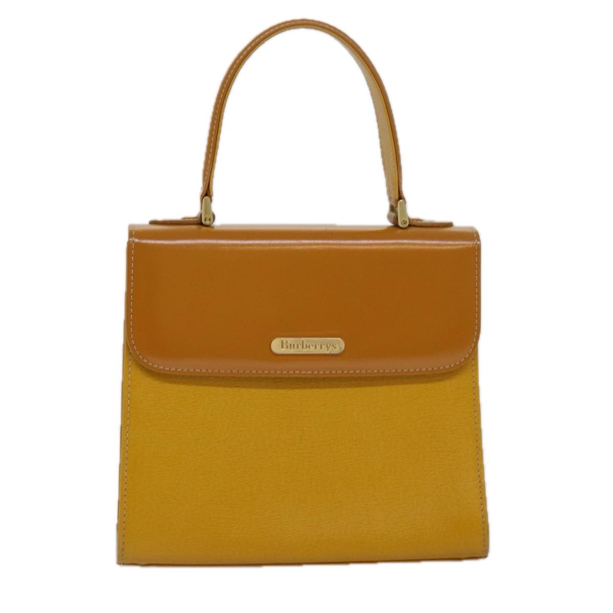 Burberry Nova Check Yellow Leather Handbag (Pre-Owned) Size ONE SIZE - 1 Thumbnail