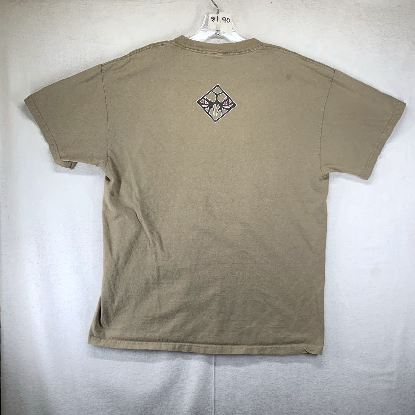Delta VINTAGE Delta Men’s Large T-Shirt Short Sleeve Crew Neck Glitter Dragon Graphic 90s Retro Cotton All Seasons Size US L / EU 52-54 / 3 - 3 Thumbnail