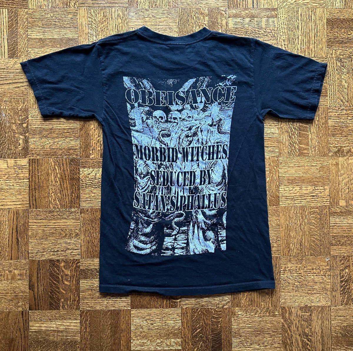 Band Tees Vintage Y2K Obeisance Black Metal Double Sided Graphic Tee Size US S / EU 44-46 / 1 - 2 Thumbnail