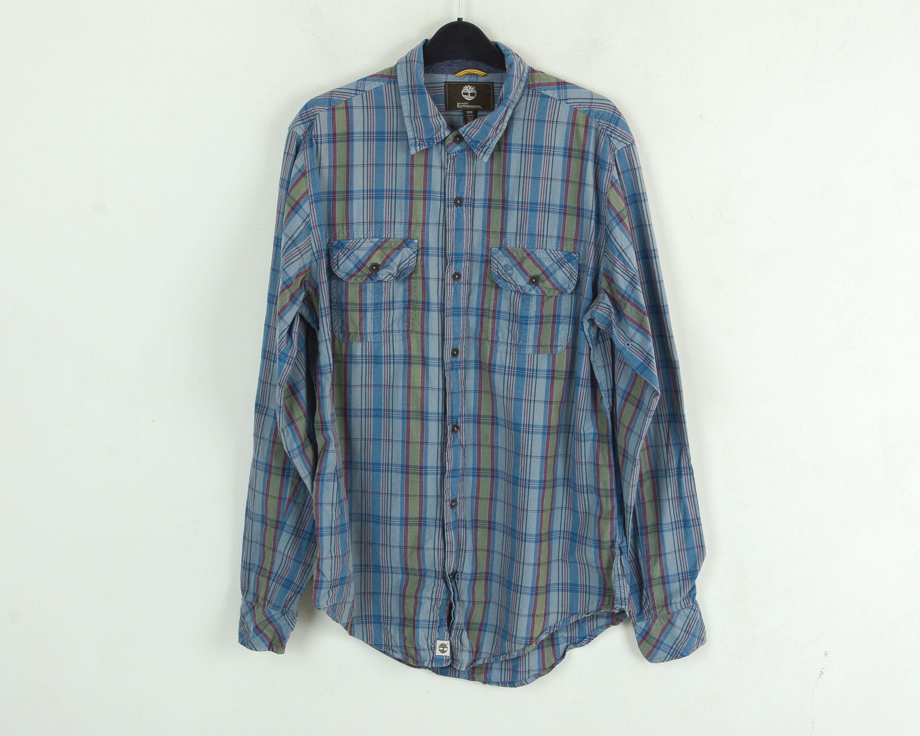 Timberland TIMBERLAND Checked Shirt Slim Fit Top Casual Size US M / EU 48-50 / 2 - 1 Thumbnail