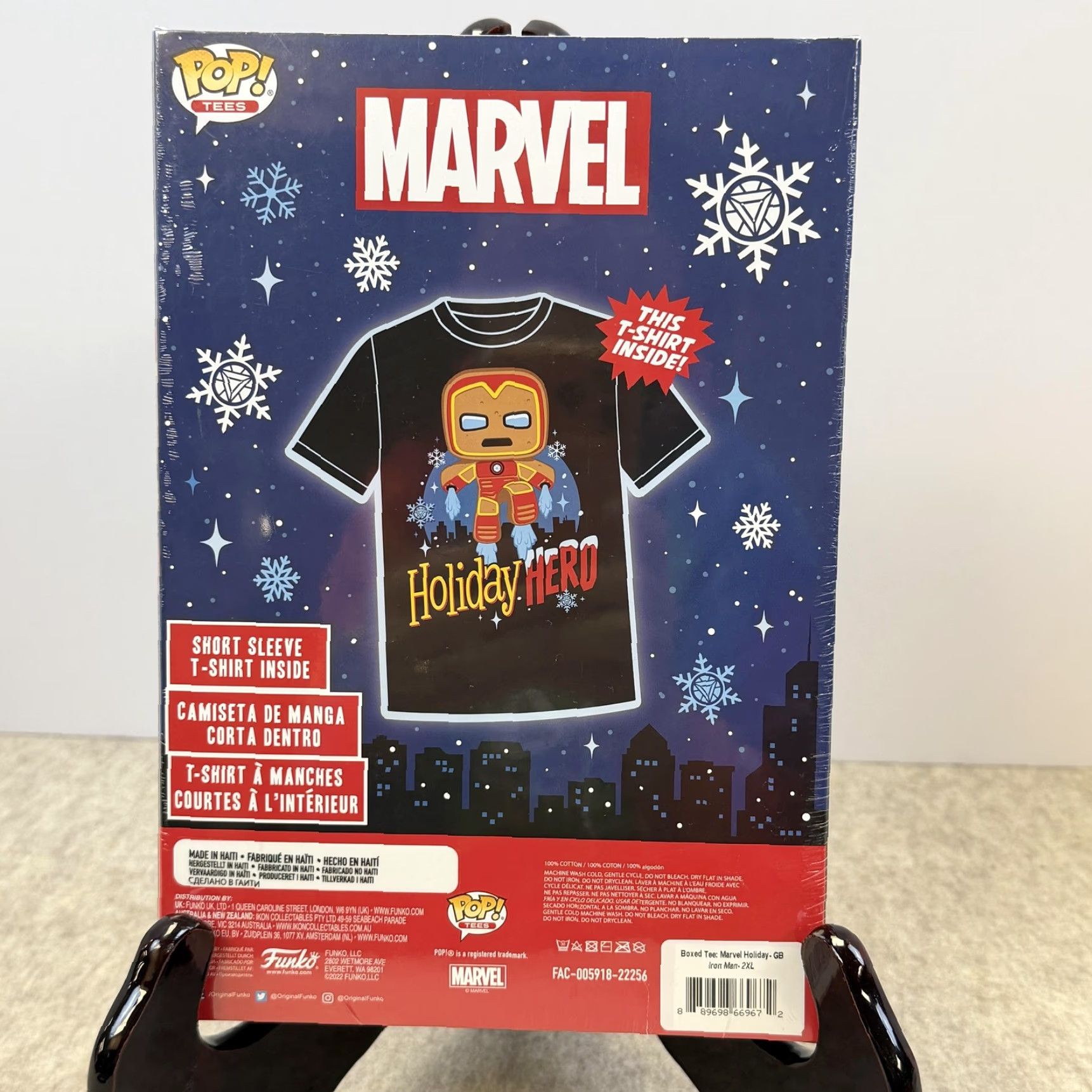 Vintage Funko Marvel Shirt T-Shirt Mens 2XL Black Holiday Hero Iron Man Pop Tees Graphic Size US XXL / EU 58 / 5 - 3 Thumbnail