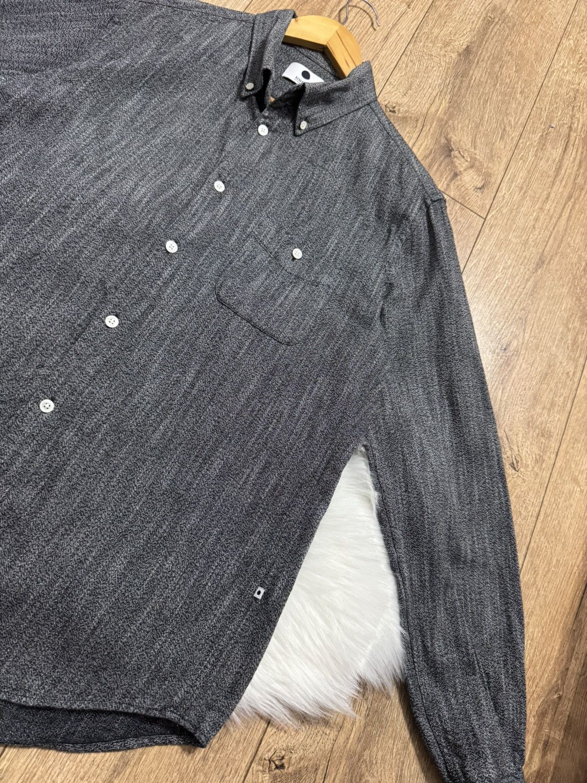 NN07 NN07 (No Nationality) Levon Herringbone Flannel Shirt Size US M / EU 48-50 / 2 - 17 Thumbnail