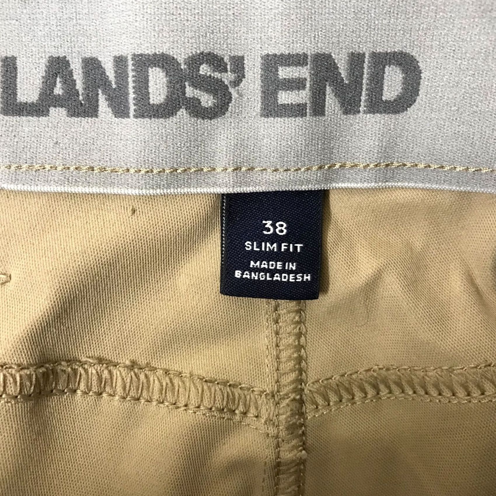 Lands' End LANDS' END Beige Slim Fit Polyester Pants Men's 38 Size US 38 / EU 54 - 7 Thumbnail