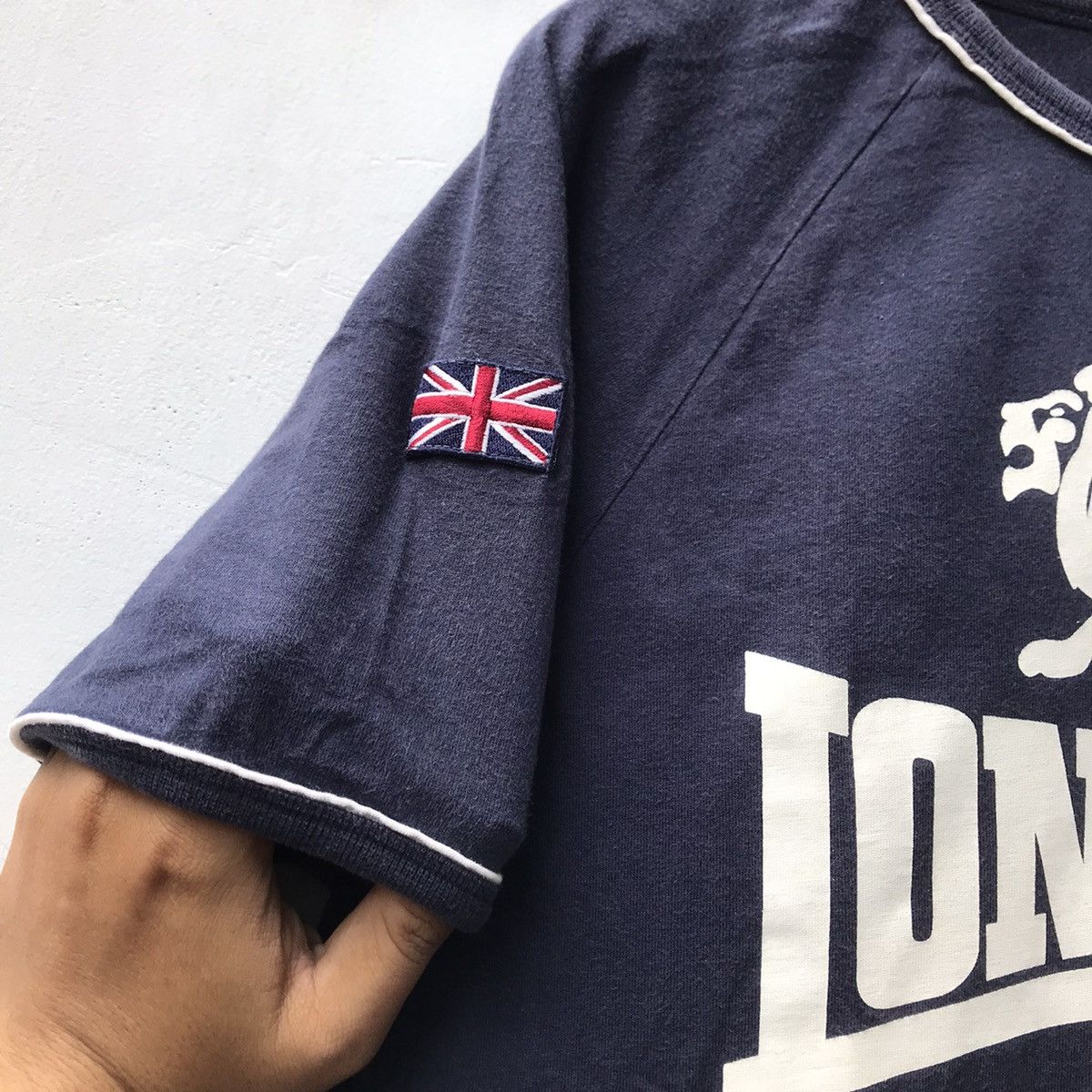 Lonsdale × Other UK × Vintage Lonsdale london Ringer tee tshirt colour navy blue size L Size US M / EU 48-50 / 2 - 4 Thumbnail