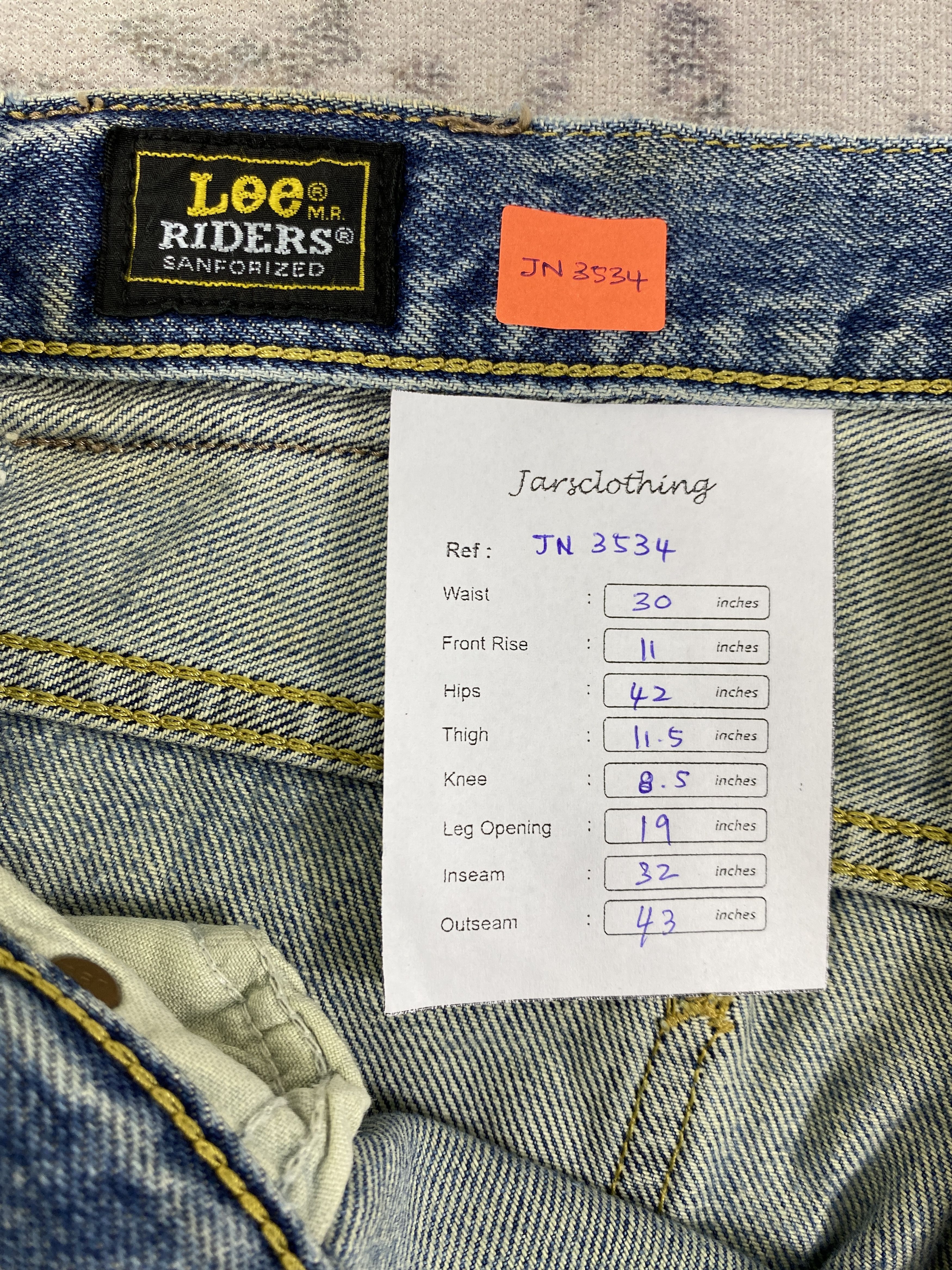Japanese Brand Distressed Blue Vintage Lee Flare Jeans 30x32 Denim- JN3534 Size US 30 / EU 46 - 8 Thumbnail