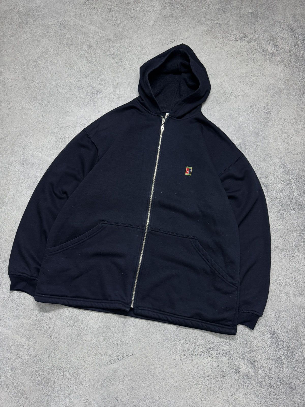 Nike Vintage Y2k Nike Court Mini Swoosh Hoodie 00’s Size US XL / EU 56 / 4 - 1 Thumbnail