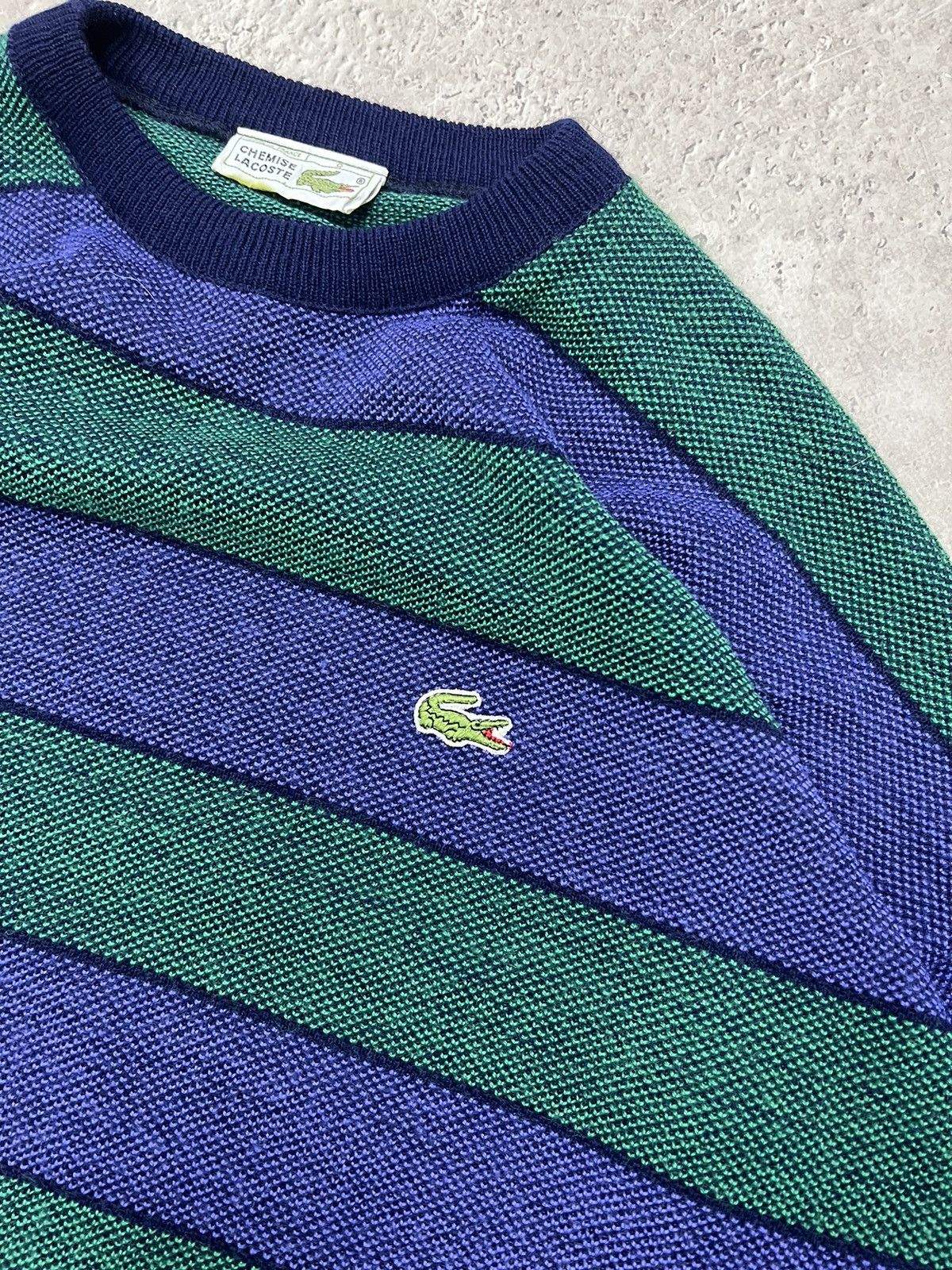 Lacoste × Vintage Lacoste vintage sweater striped size burgundy y2k Size US L / EU 52-54 / 3 - 7 Thumbnail