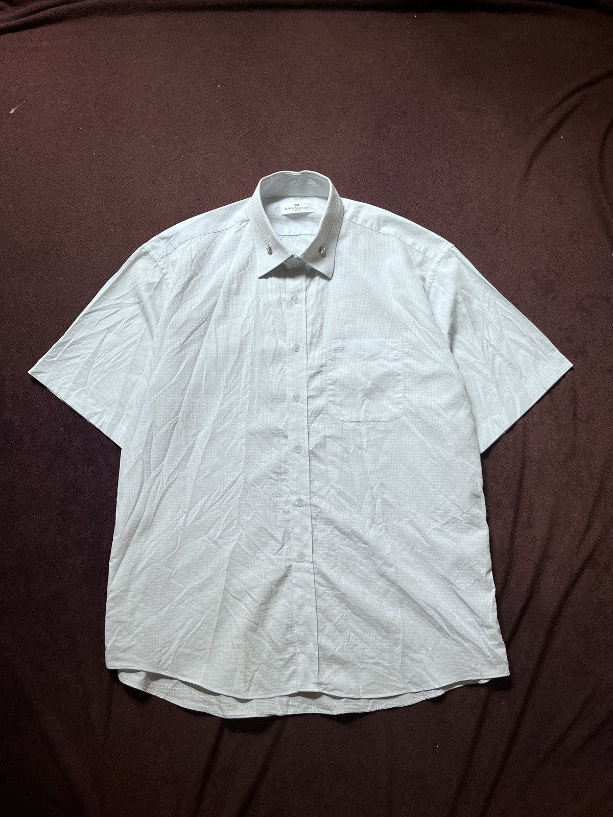 Balenciaga VINTAGE BALENCIAGA DIAMOND BUTTON SHIRT Size US L / EU 52-54 / 3 - 1 Thumbnail
