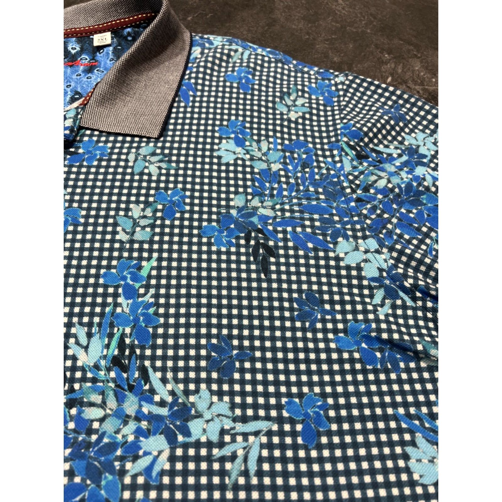 Robert Graham Robert Graham Polo Shirt Mens 3XL Blue Geometric Classic Fit Golf Preppy Size US XXL / EU 58 / 5 - 3 Thumbnail