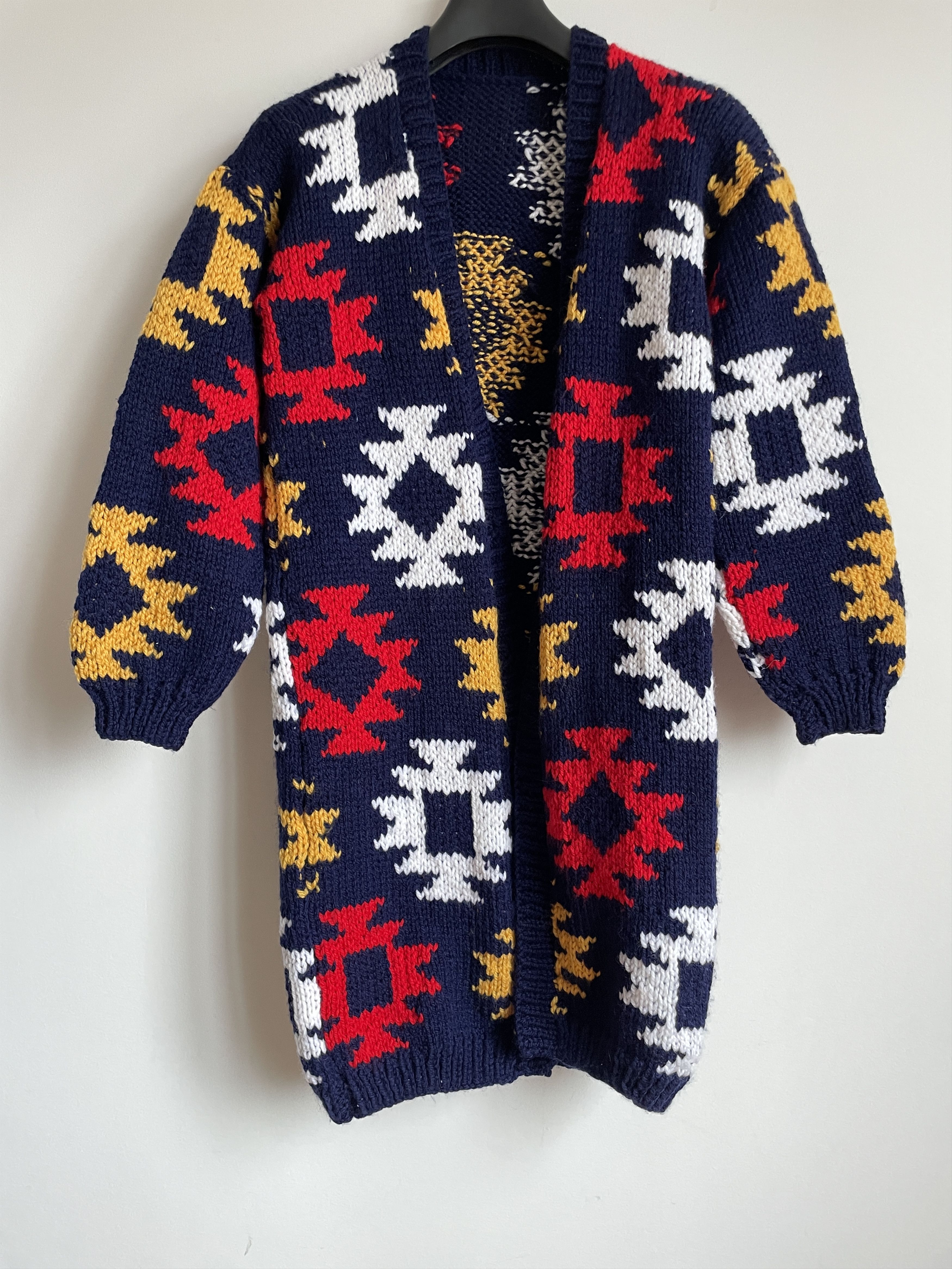 Vintage Vintage Womens Aztec Natice Wool Open Cardigan Size M Size M / US 6-8 / IT 42-44 - 4 Thumbnail