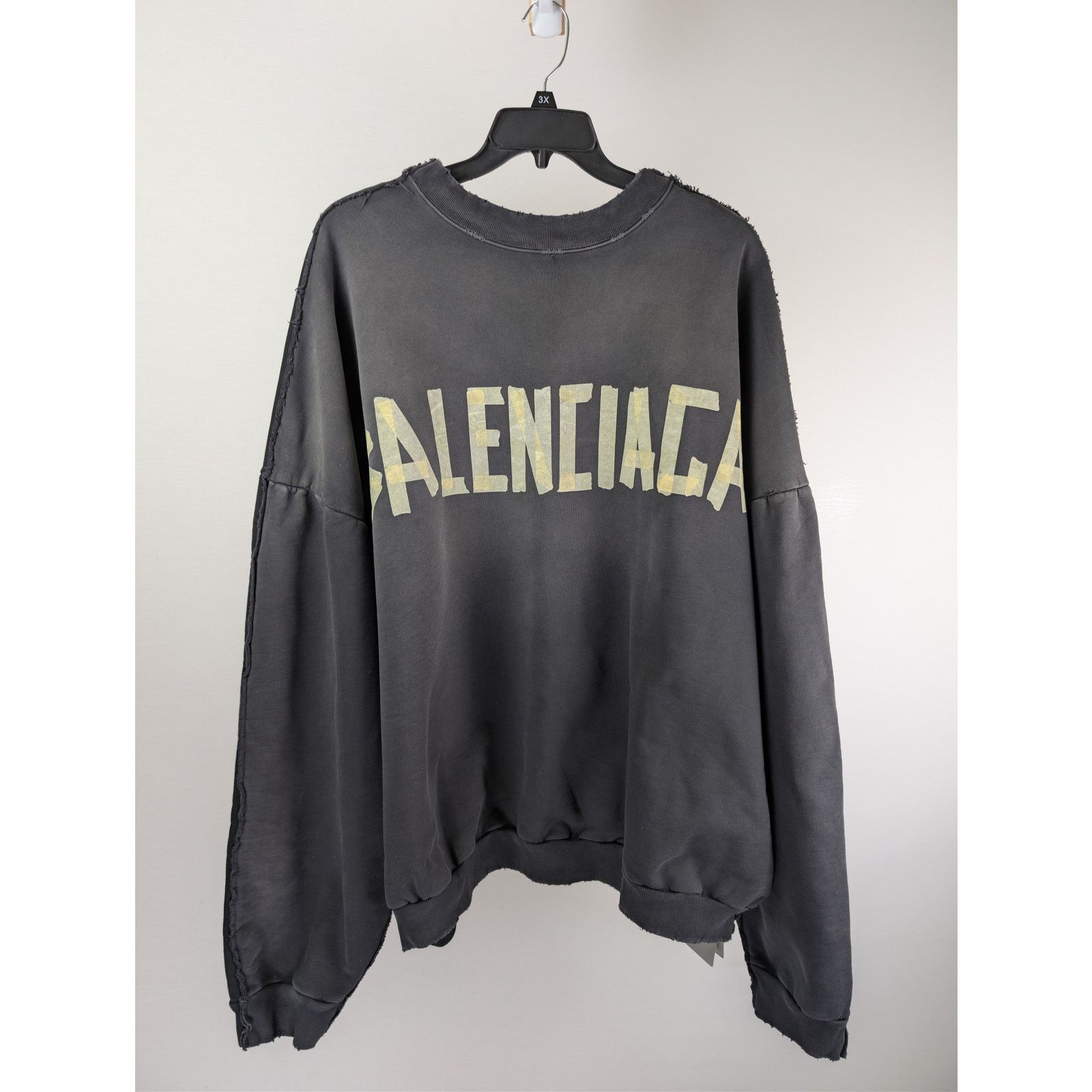 Balenciaga o1rshd1 Double Front Oversize Crewneck Sweatshirt Size US XL / EU 56 / 4 - 2 Thumbnail