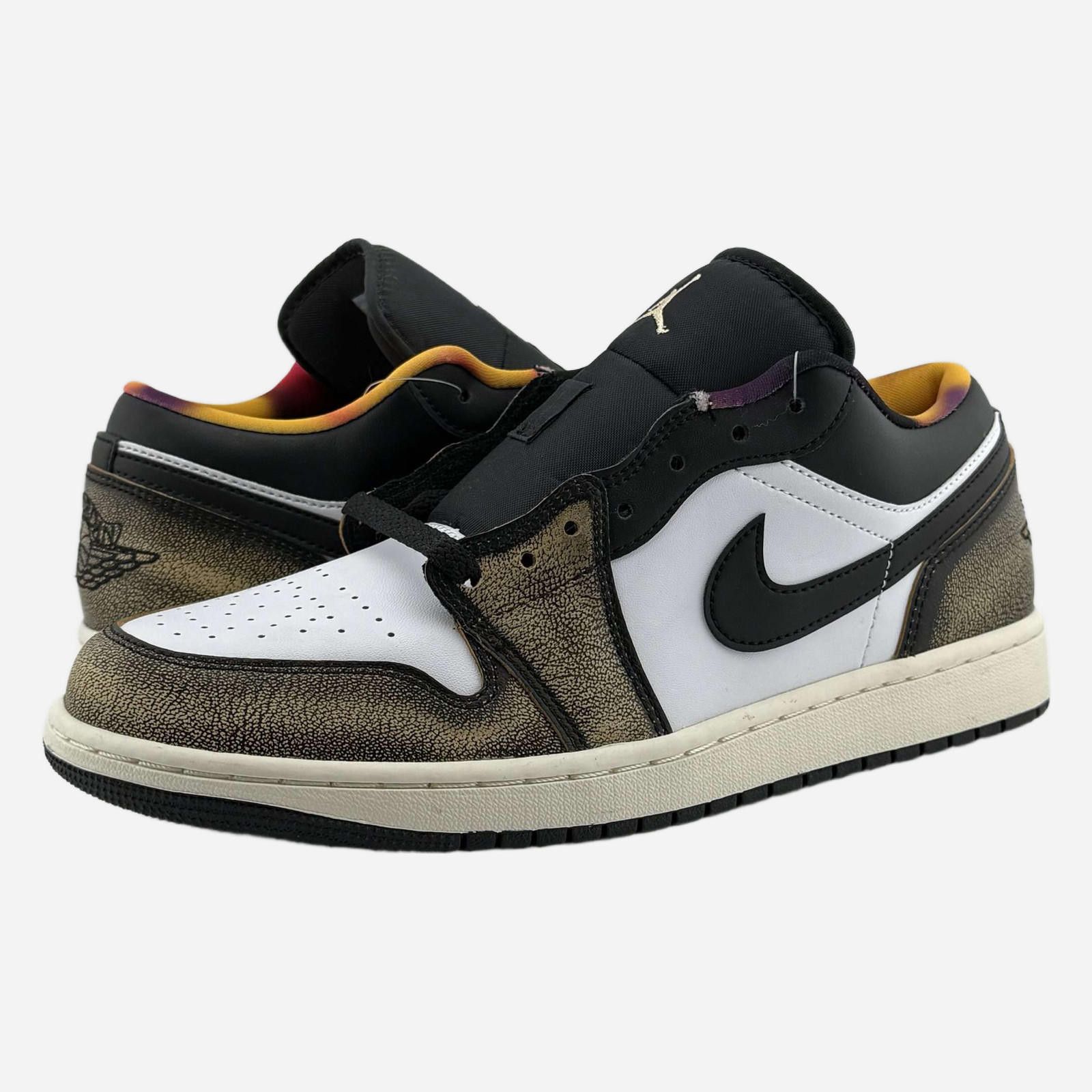 Air Jordan 1 Low SE Black/White Onyx-White-Sail 9.5 New