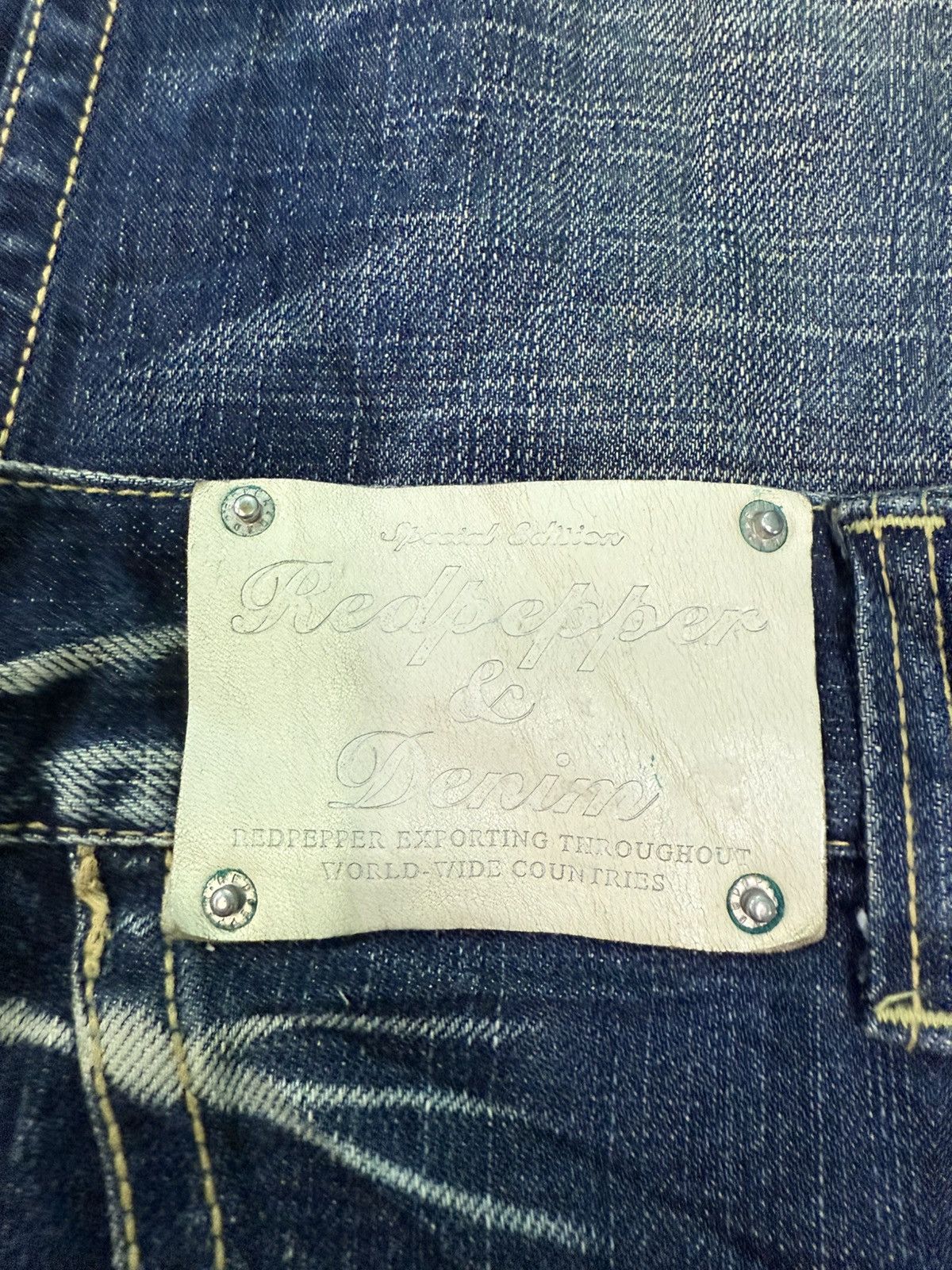If Six Was Nine RED PEPPER FLARE DENIM JEANS Size US 33 - 15 Thumbnail