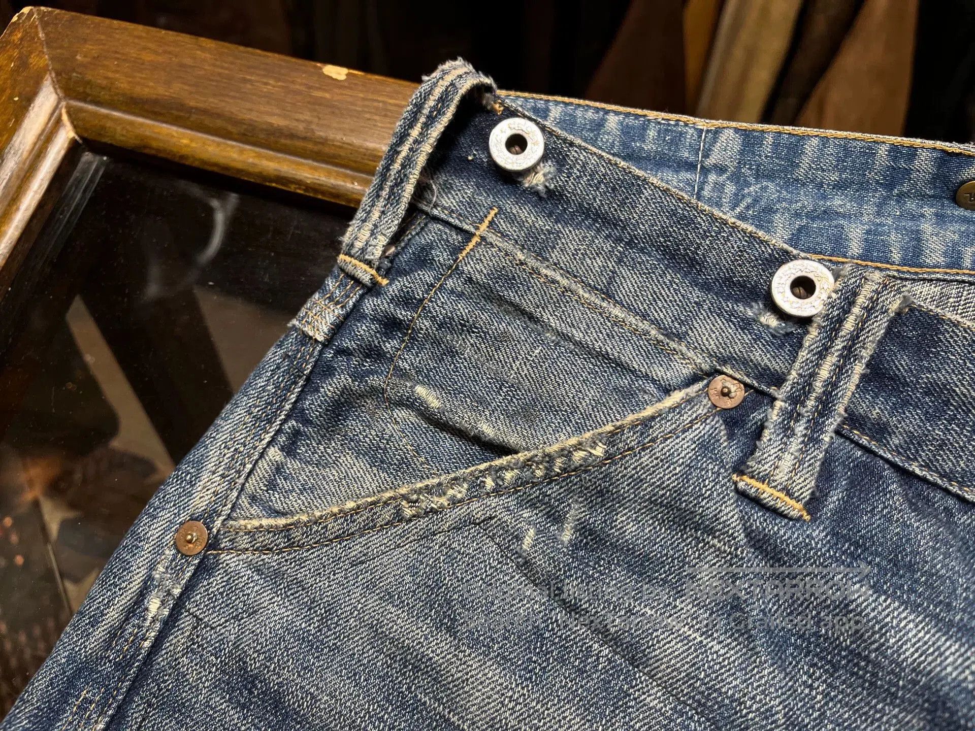 RRL Ralph Lauren distressed rrl patchwork denim jeans. Size US 30 / EU 46 - 6 Thumbnail