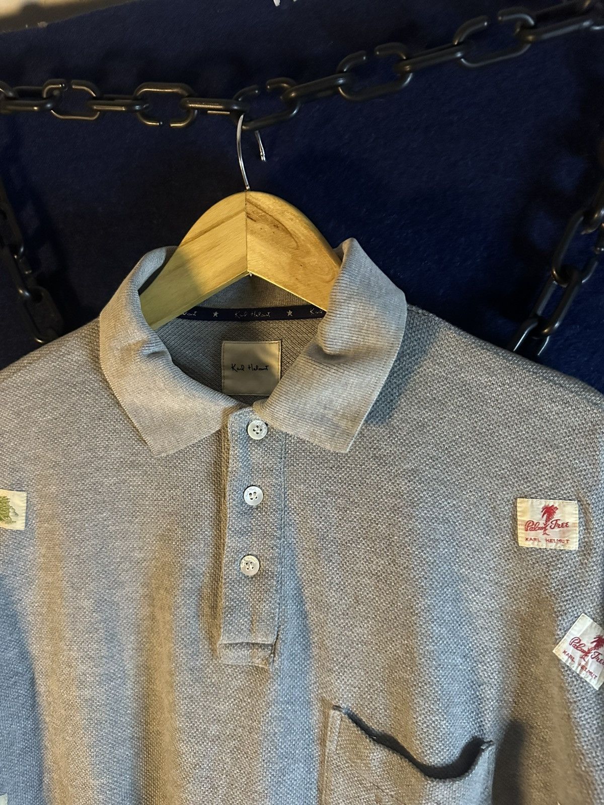 Karl Helmut Vintage Karl Helmut Poloshirt Multi Patchwork Size US M / EU 48-50 / 2 - 8 Thumbnail