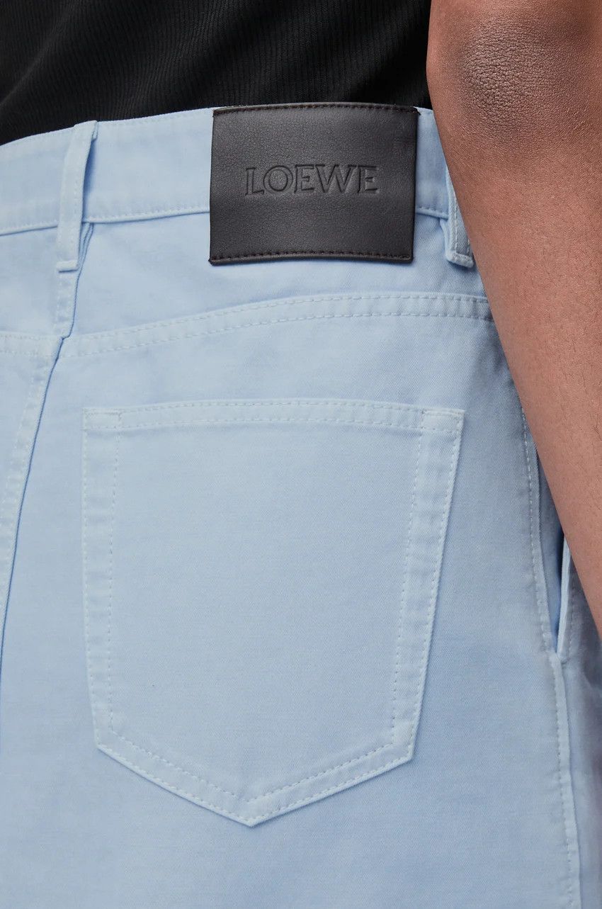 Loewe o1loc1c0525 Skirt in Cotton in Light Blue Size 28" / US 6 / IT 42 - 5 Thumbnail