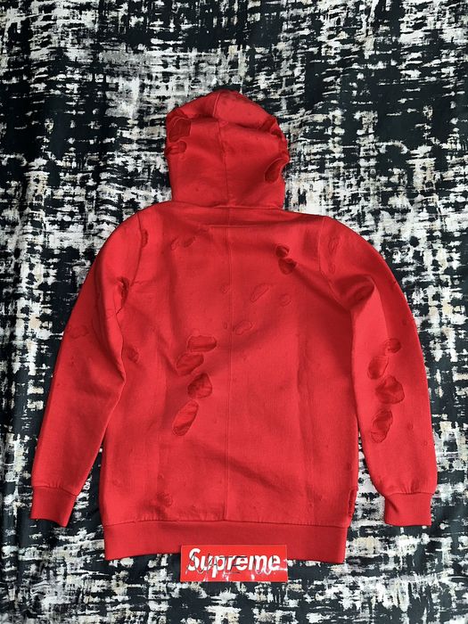 Red givenchy hoodie store distressed