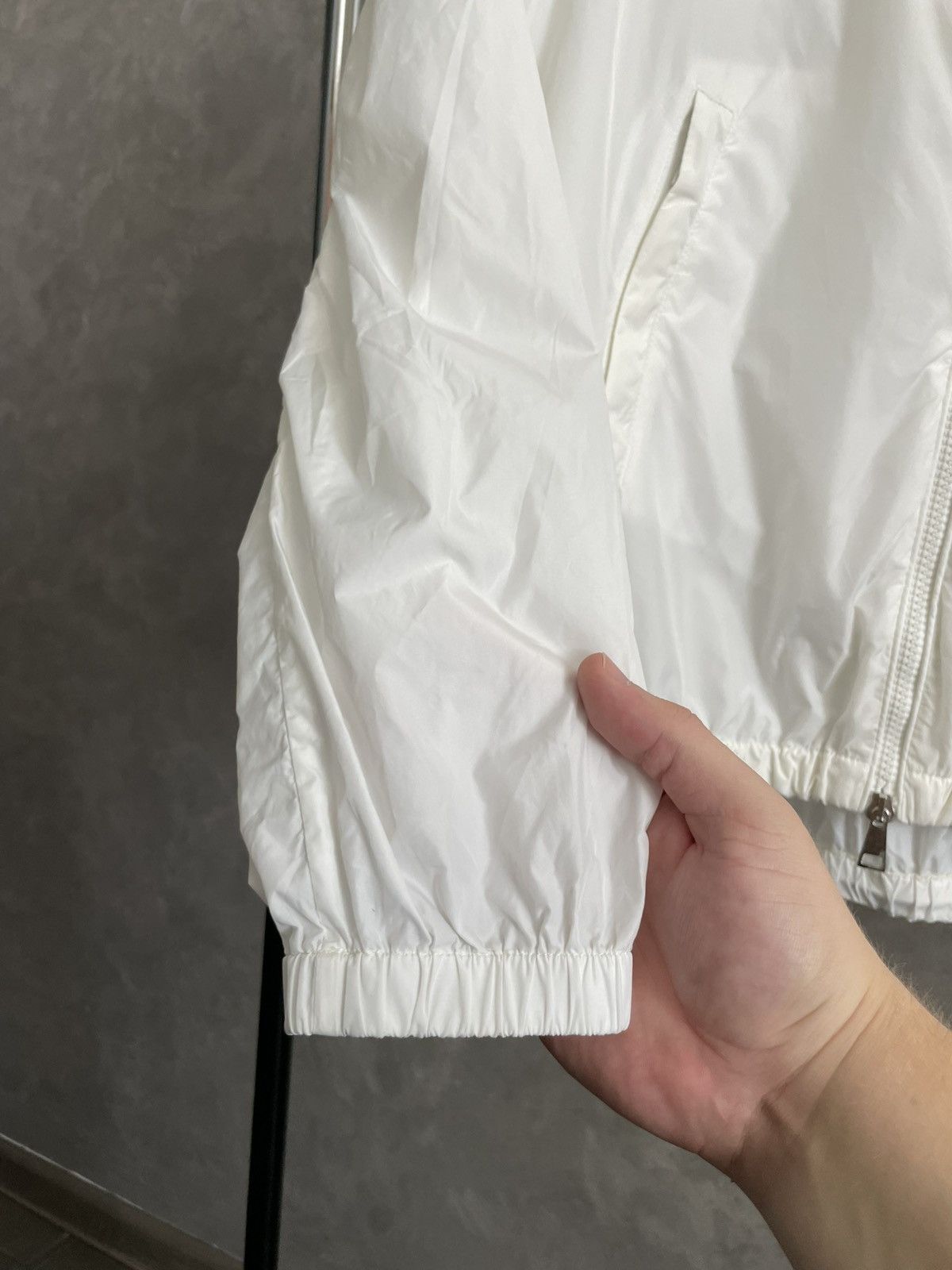 Moncler Moncler Boissard Nylon Rain White Jacket With Hoodie Size /0 Size XS / US 0-2 / IT 36-38 - 9 Thumbnail