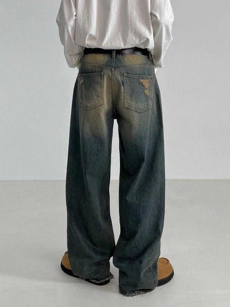 Jean Blue Baggy Washed Denim Jeans Size US 32 / EU 48 - 4 Thumbnail